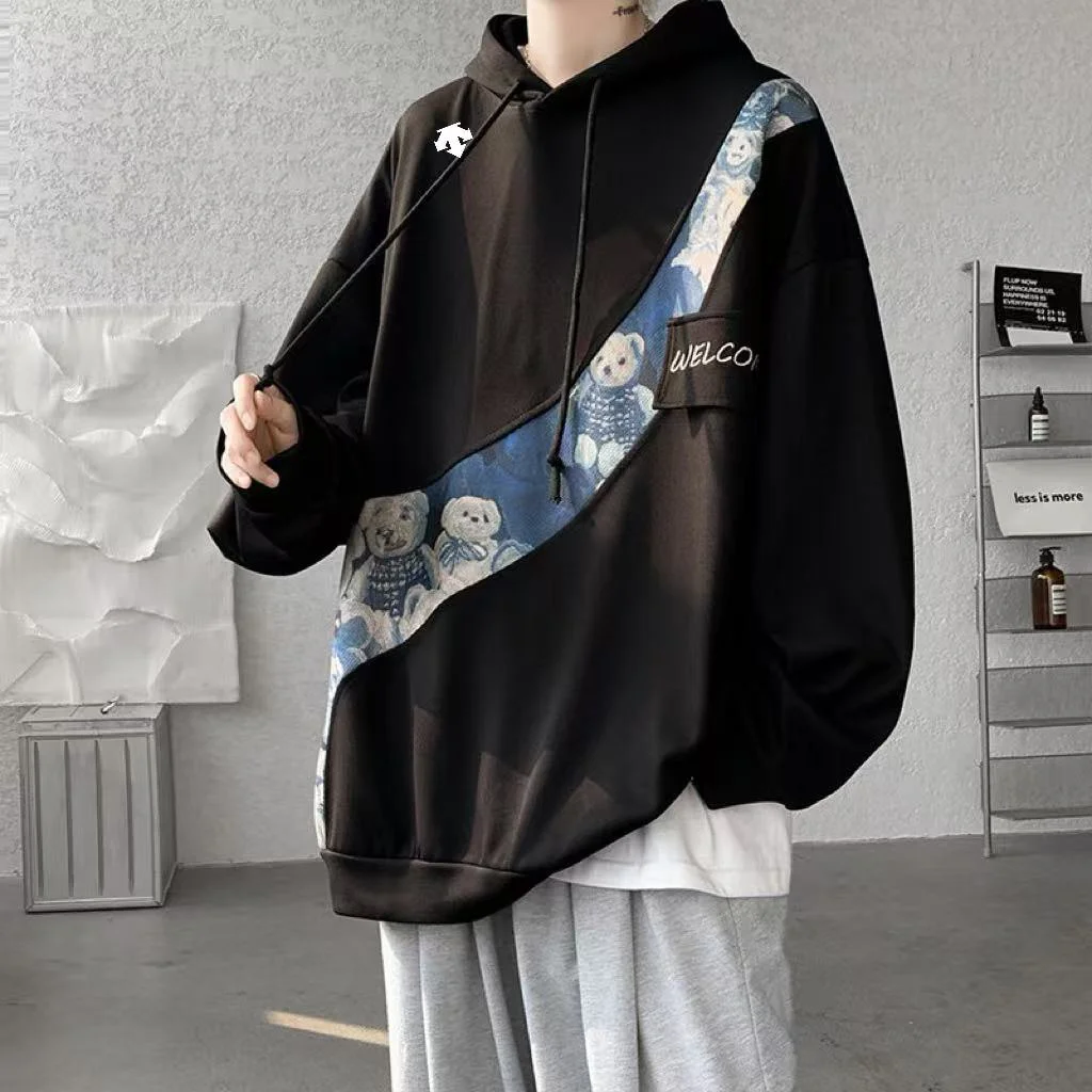 DESCENTE WELCO Graphic Hoodie Black