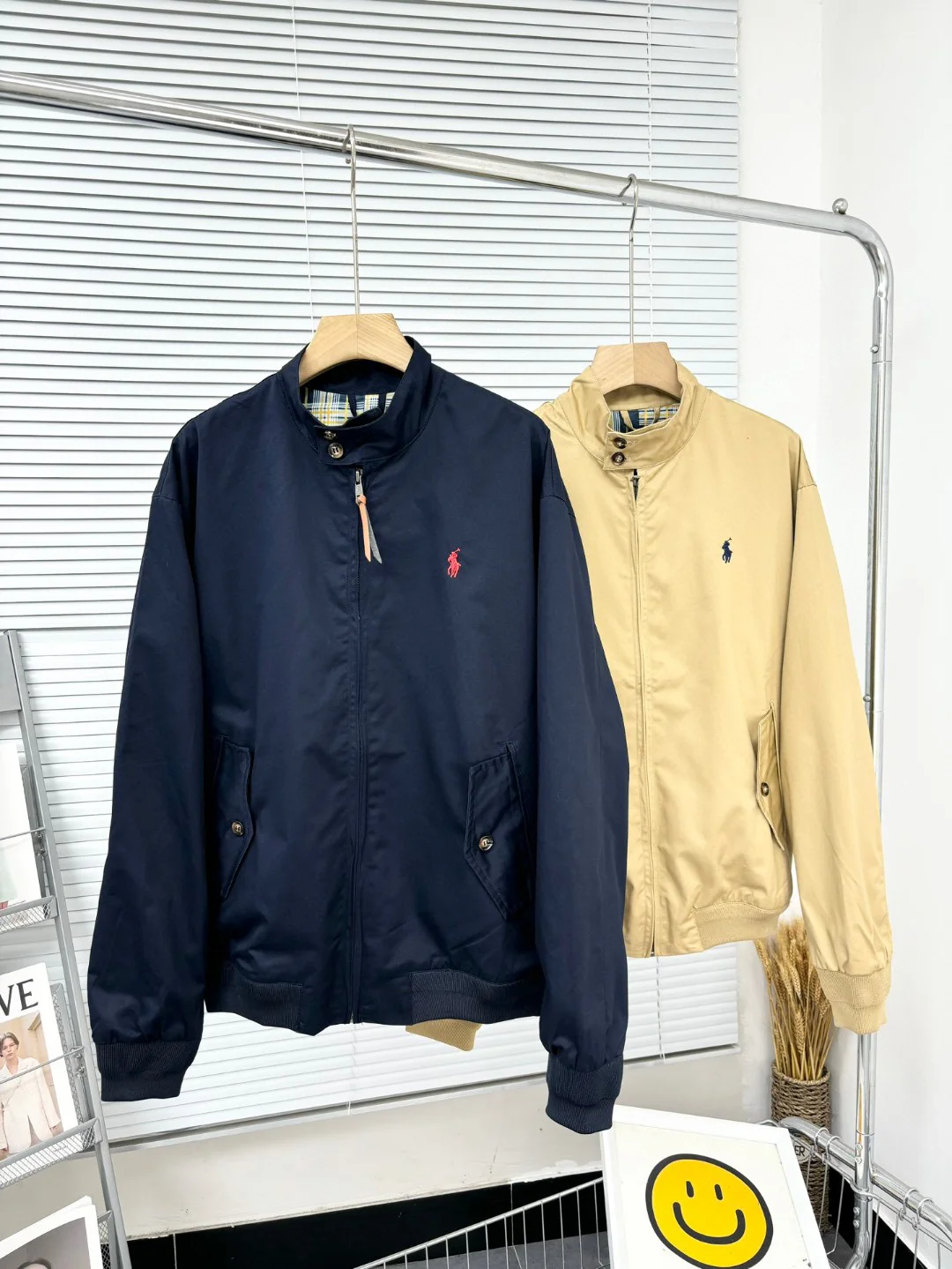 Polo Ralph Lauren Bomber Jacket Navy Blue/Beige Jackets