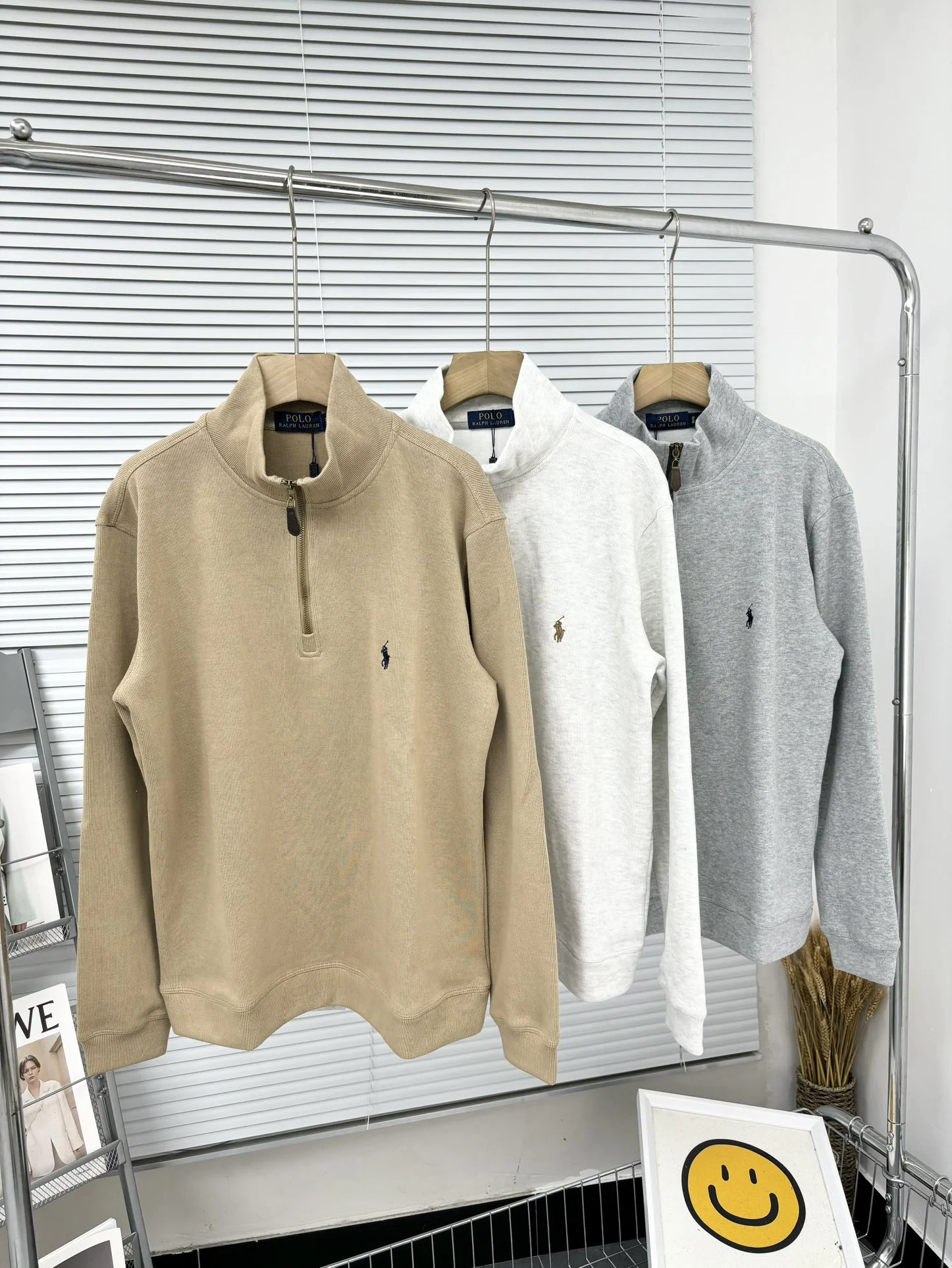 POLO Pullover Beige/White/Grey Hoodies