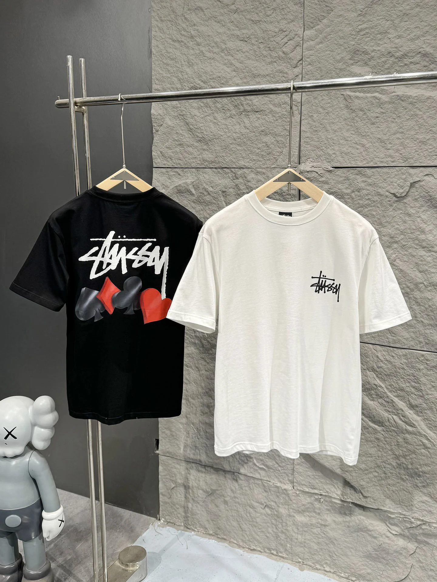 Stüssy T-Shirt Black and White T-Shirts