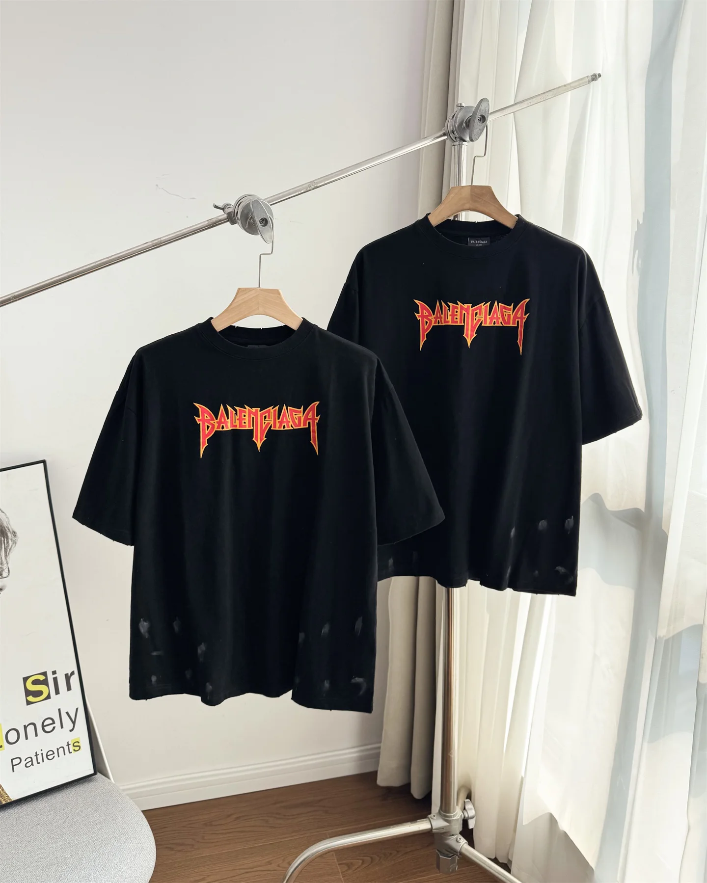 Balenciaga Black T-Shirts T-Shirts