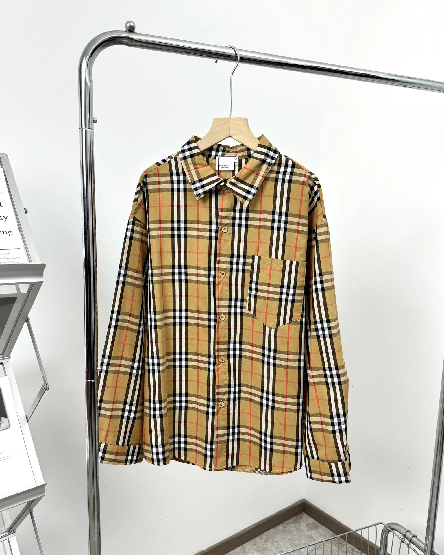 Burberry Beige Plaid Shirt