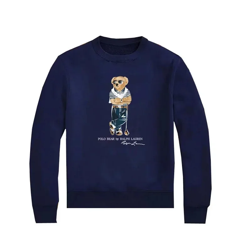 Navy Polo Bear Graphic Crewneck Sweatshirt by RALPH LAUREN