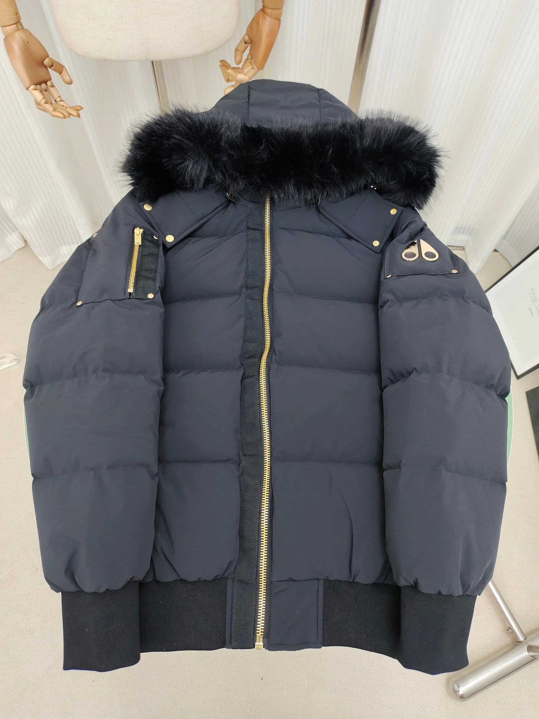 Moose Knuckles Black Down Jacket