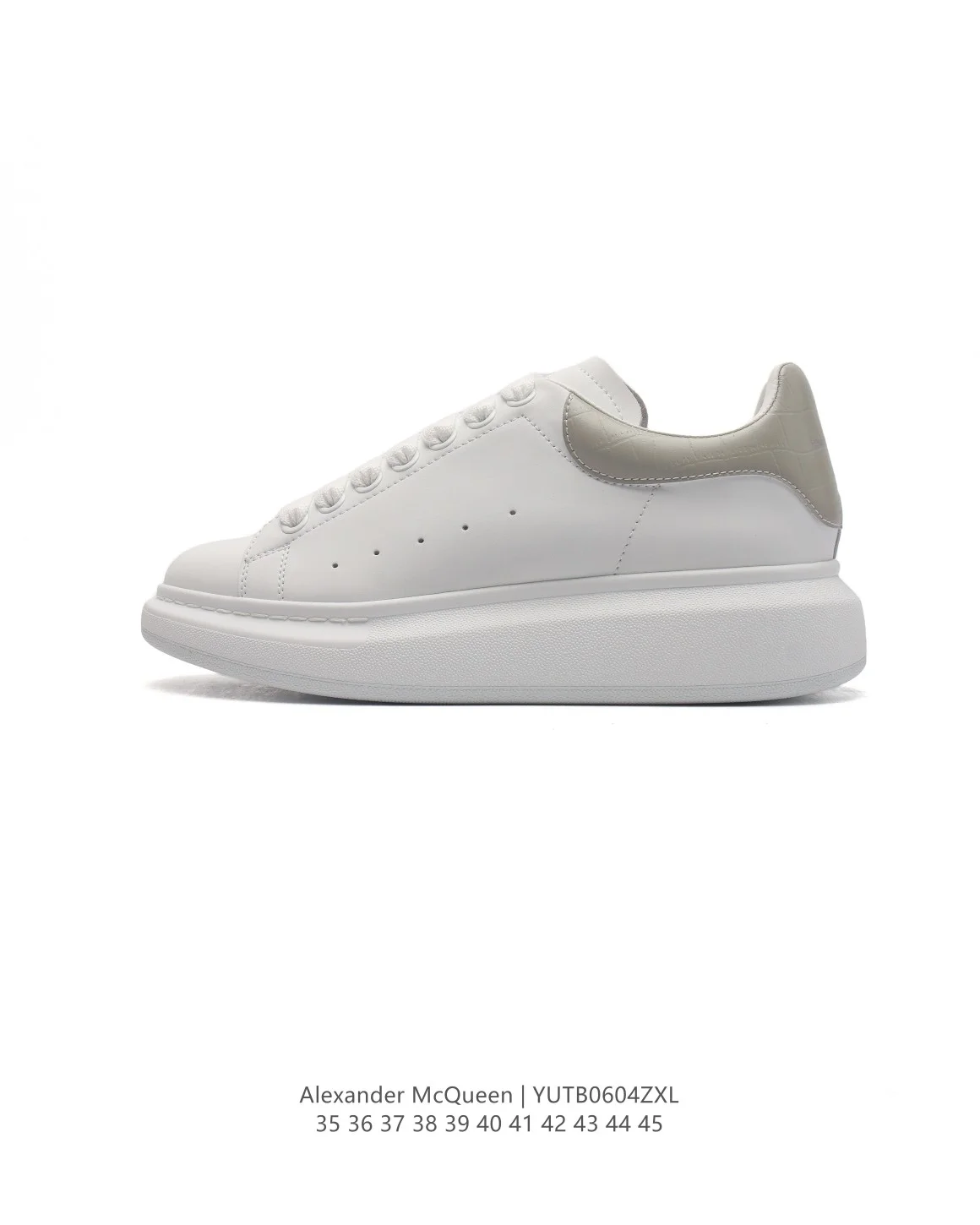 Alexander McQueen White Smooth Leather Sneakers