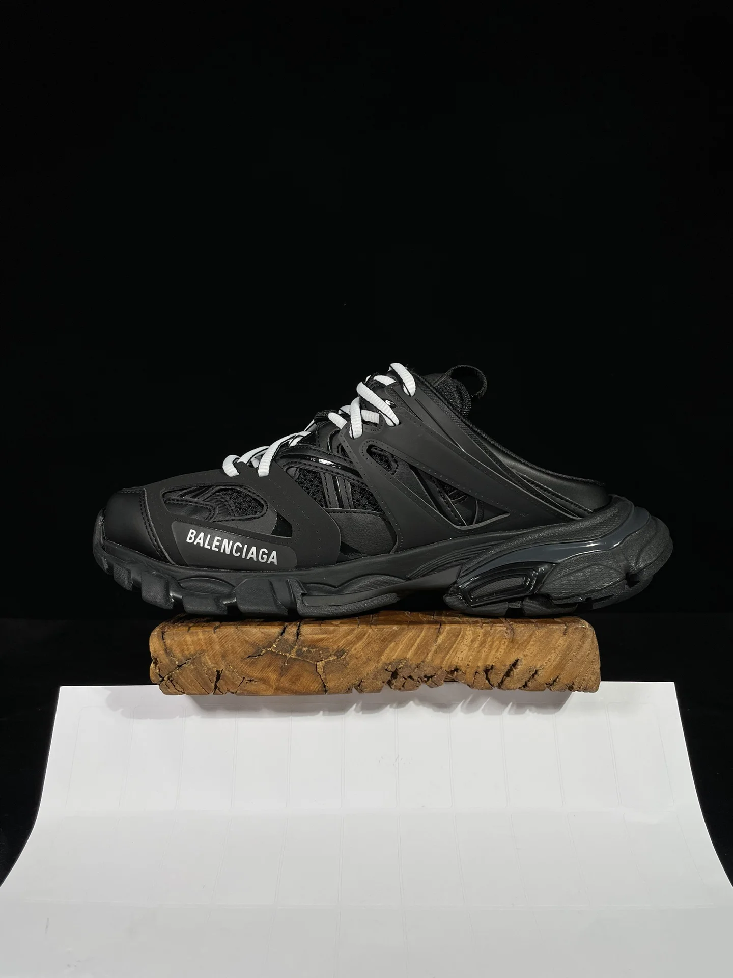 Balenciaga All-Black 3rd Gen Functional Half-Slippers