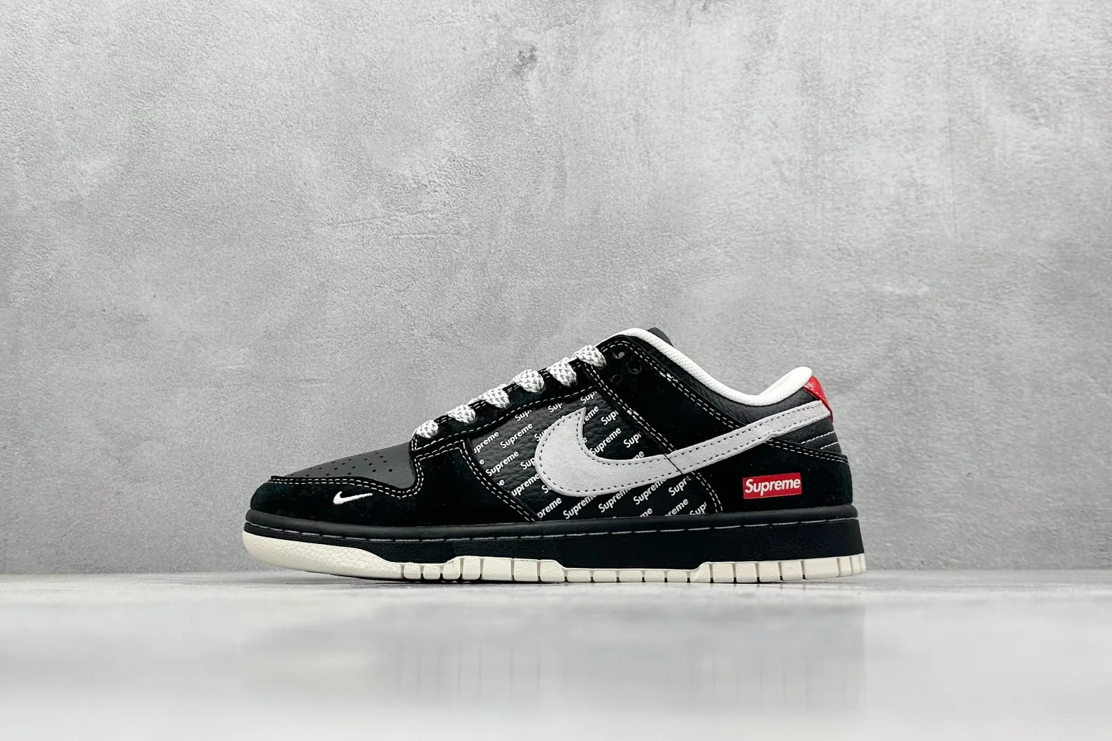 Nike SB Dunk Low Supreme Black Grey Anniversary Custom