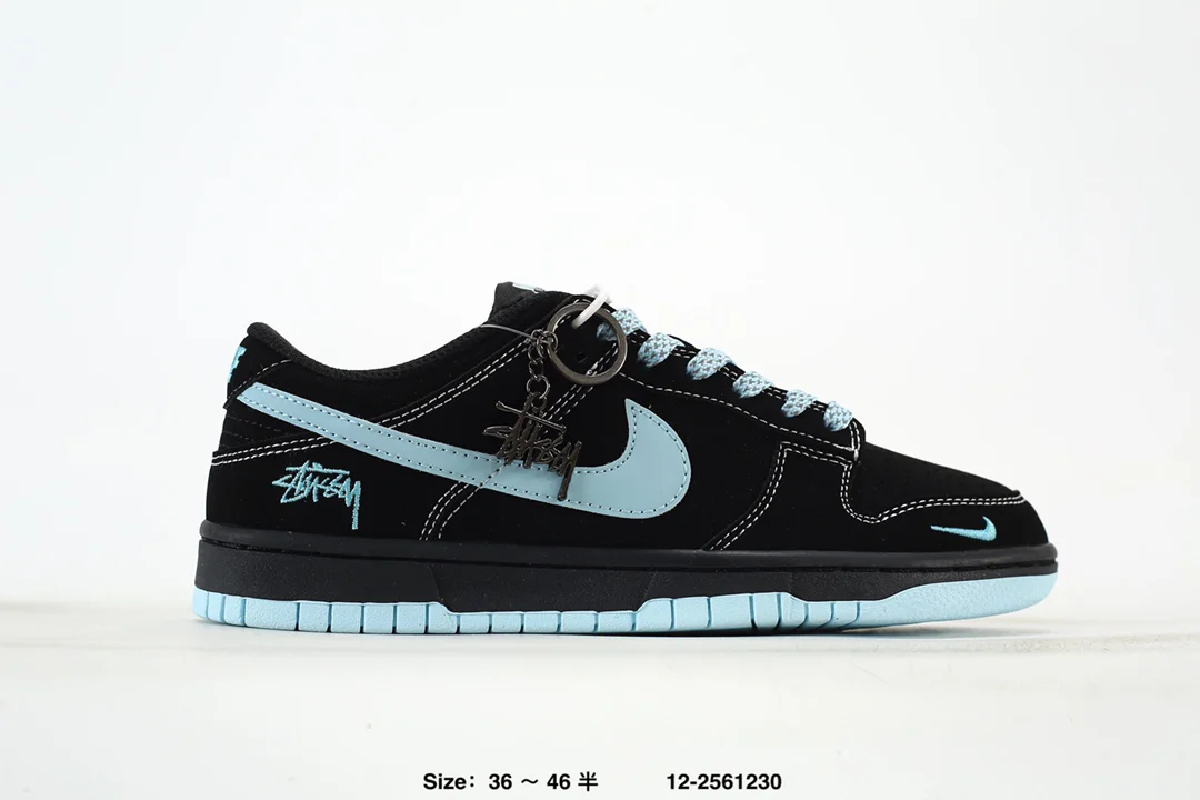Nike Dunk Low Deconstructed Retro Skate Shoes (Black)