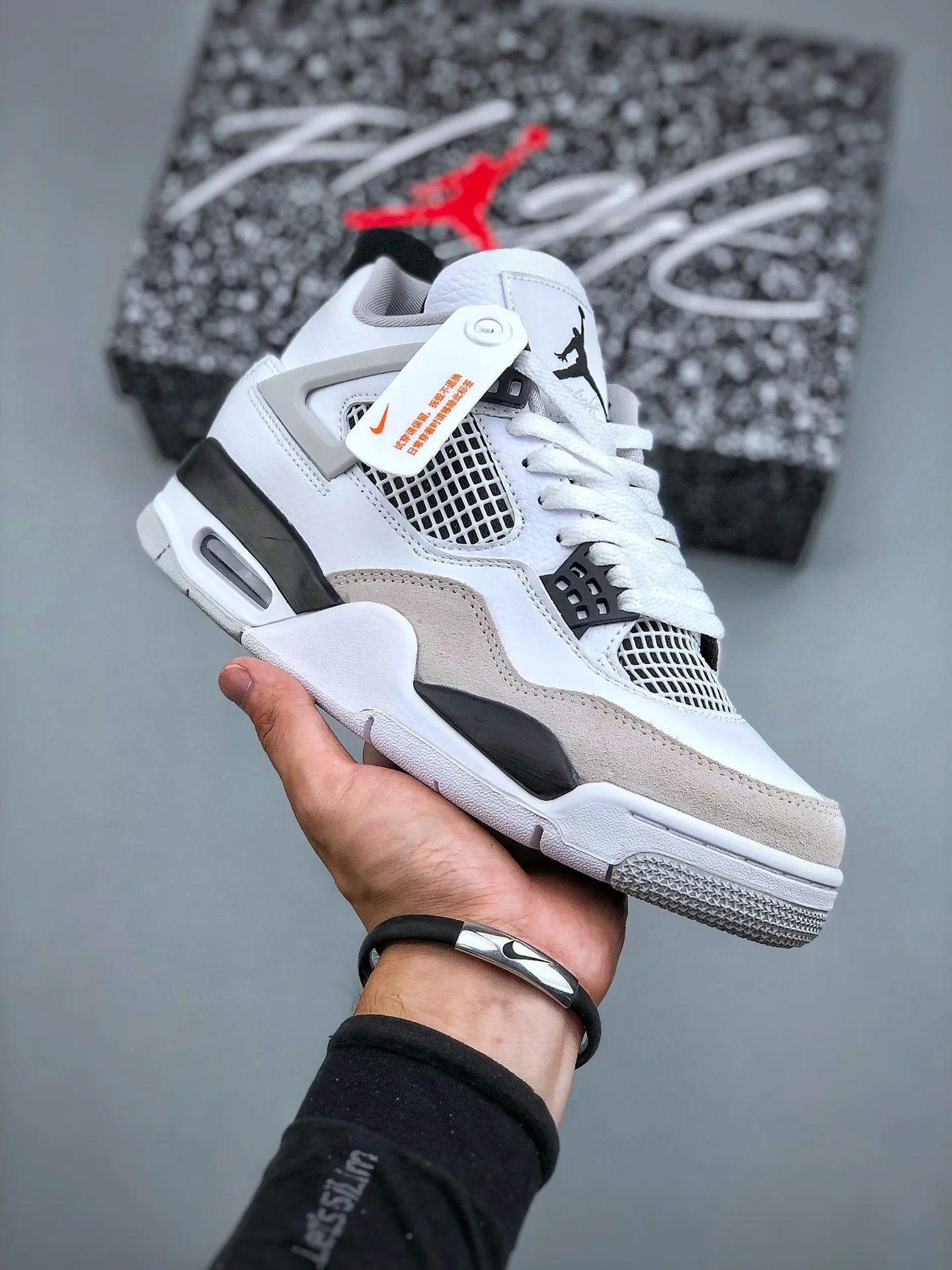 Air Jordan 4 Retro White Cement Shoes