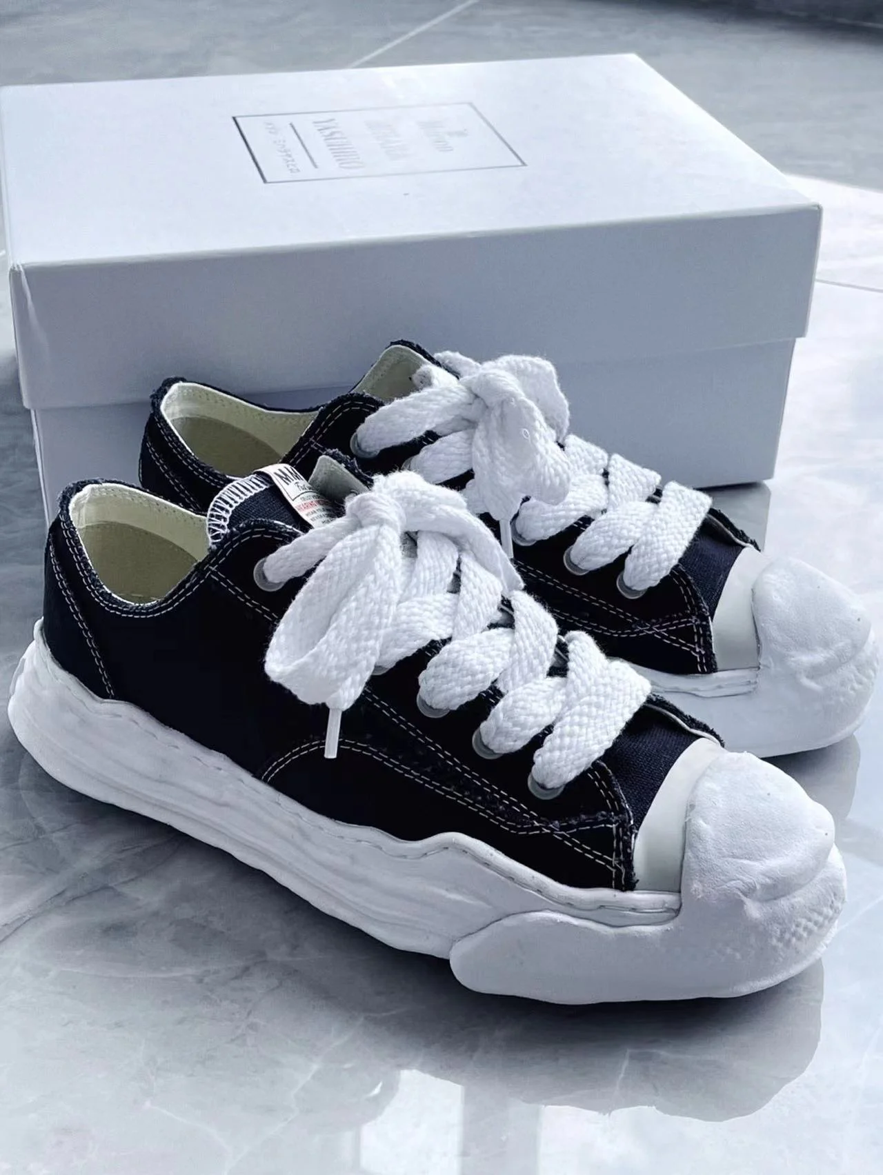MIHARA YASUHIRO Blakey HANK OG Black Canvas Sneakers