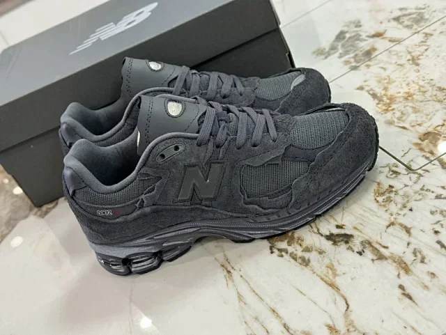 New Balance 2002R Gray Suede & Mesh Sneakers