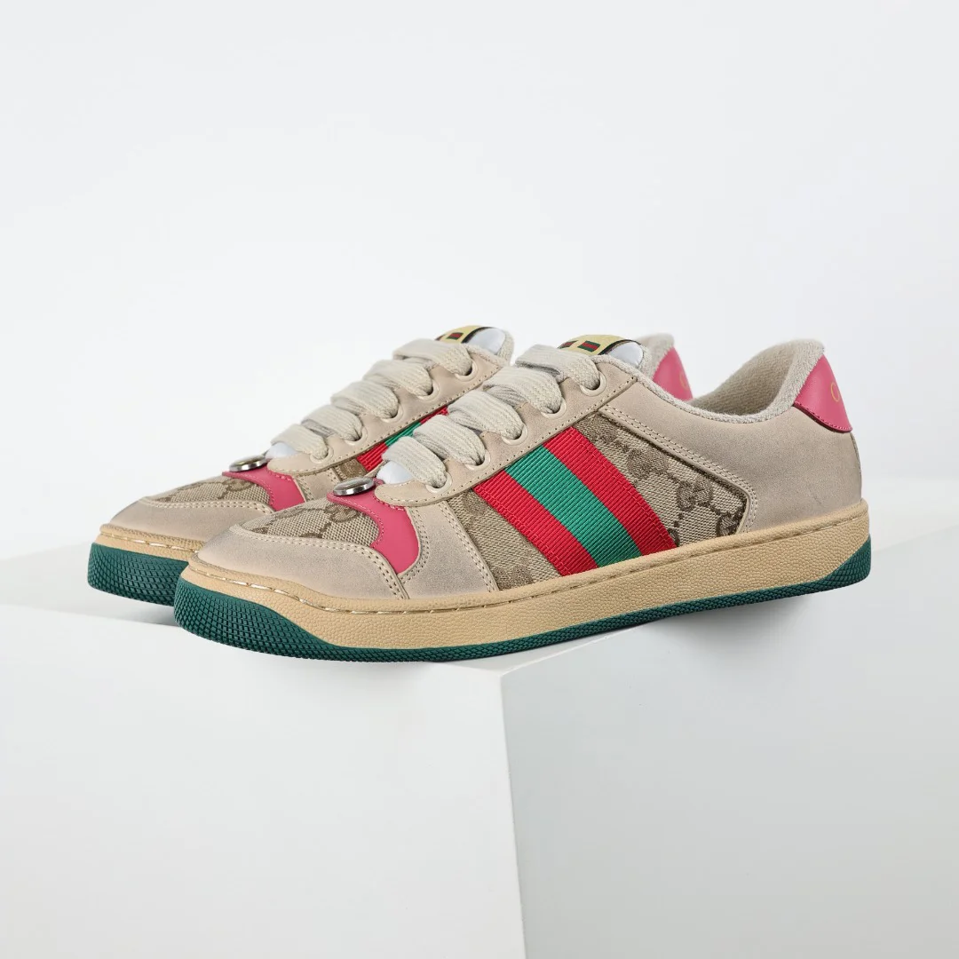 Gucci Screener Series Classic Apricot-Pink Sneakers