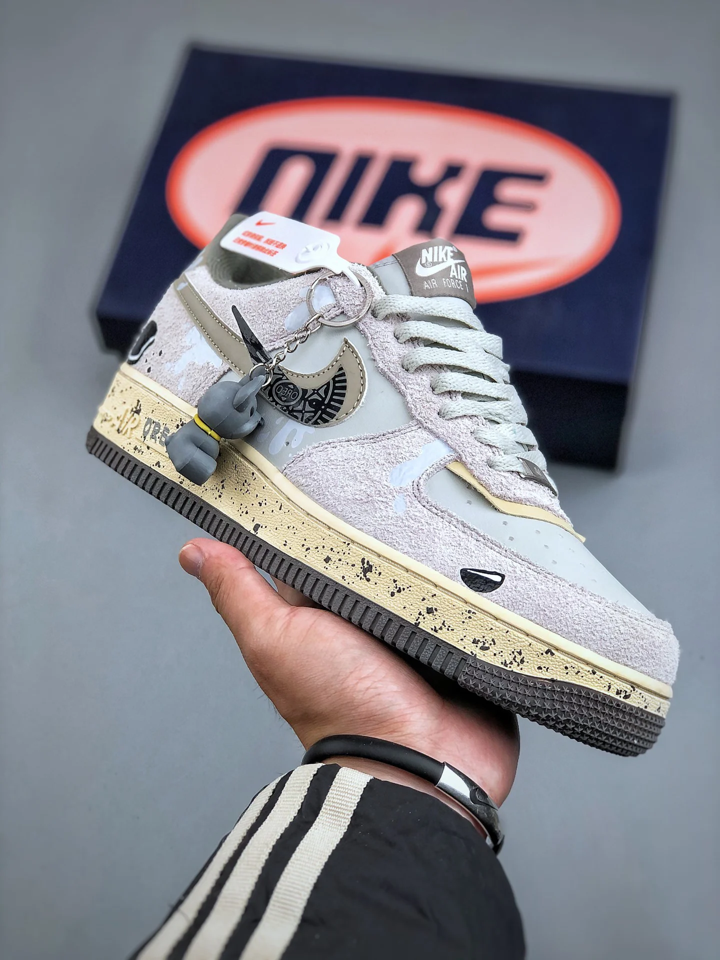 Nike Air Force 107 Low Milk Cookie Custom Shoes