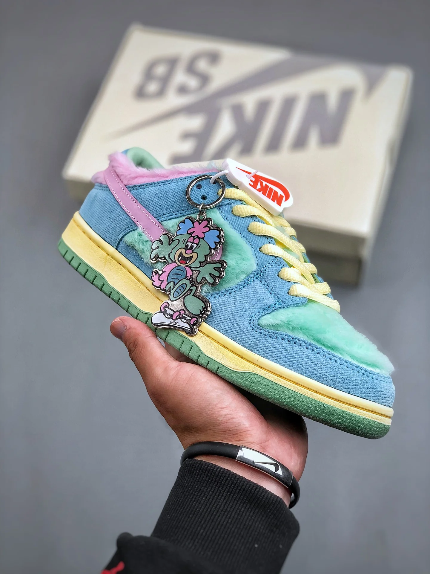 Nike SB Dunk Low Blue-Green-Pink Distilled Skate Shoes