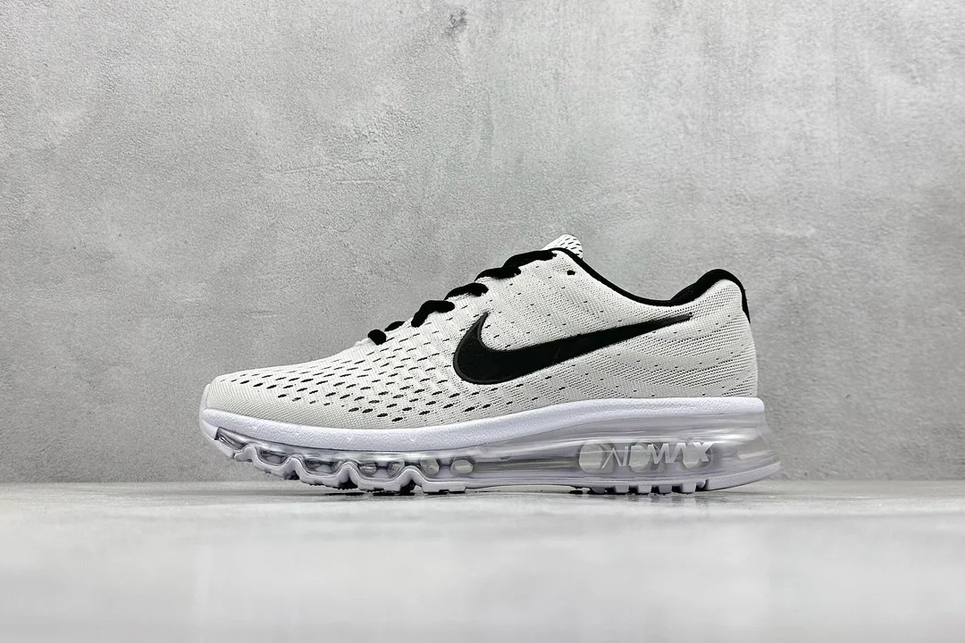 Nike Air Max 2017 White Full-Palm Air-Cushion Shoes