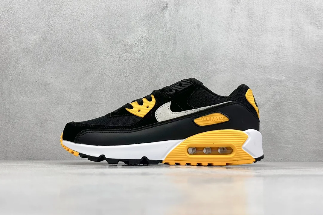 Nike Air Max 90 Black Spot-Design Air-Cushion Shoes