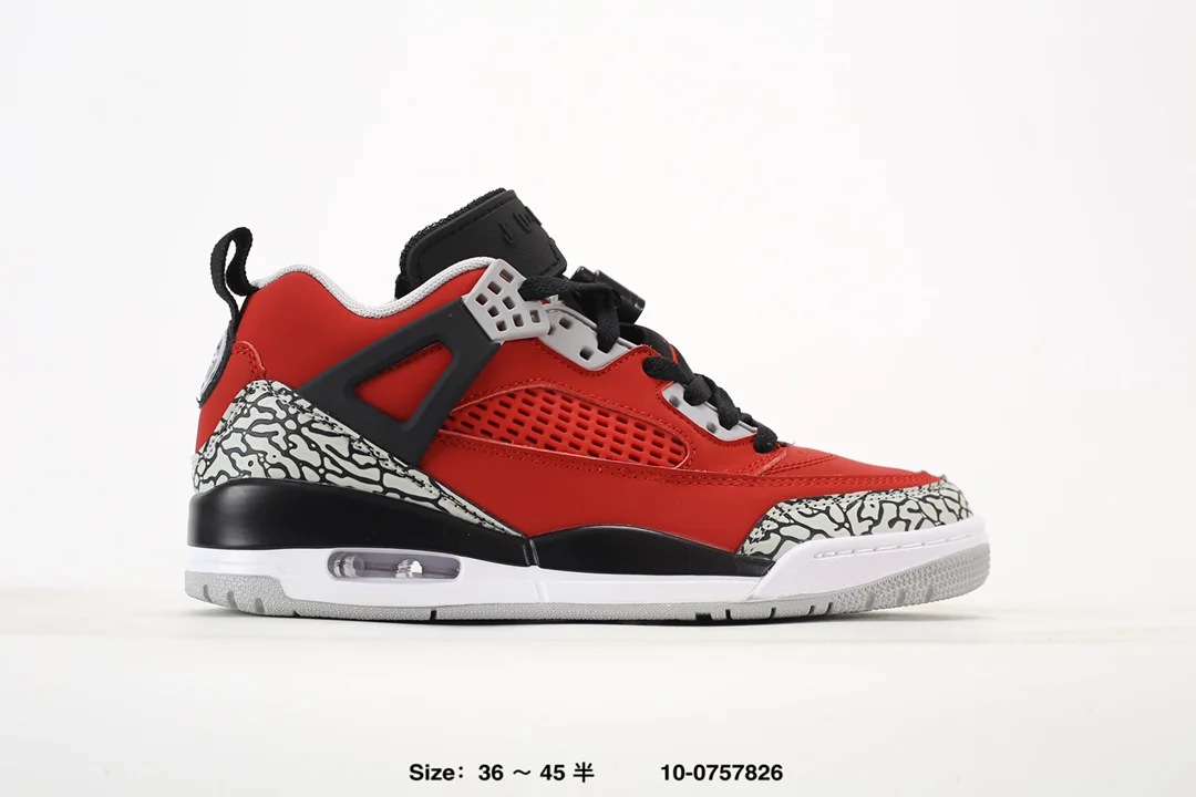Nike Jordan Spizike Low Men Basketball Sneaker Gym Red Grey Black