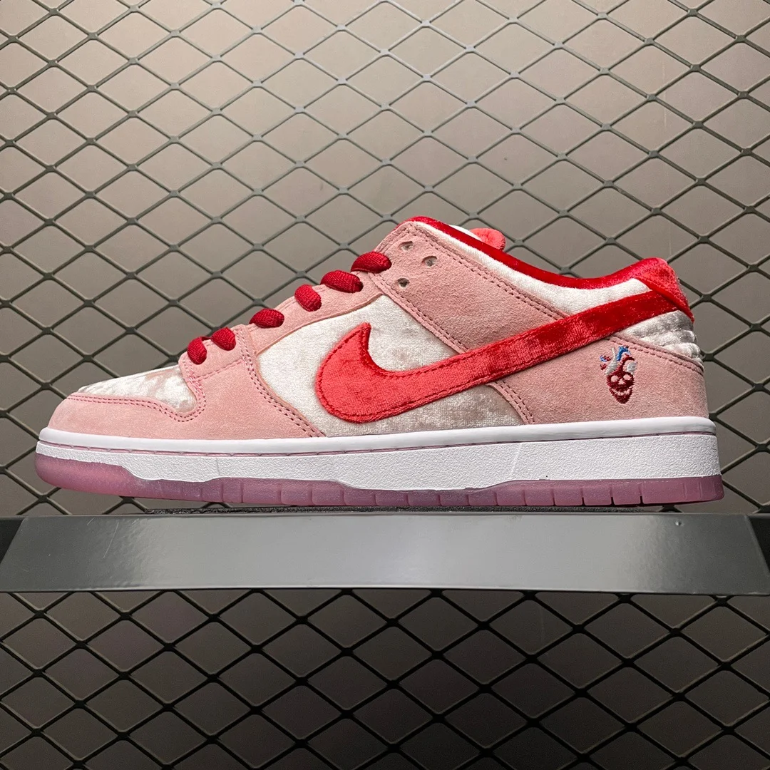 Nike SB Dunk Low x StrangeLove Valentine's Day White-Pink Shoes