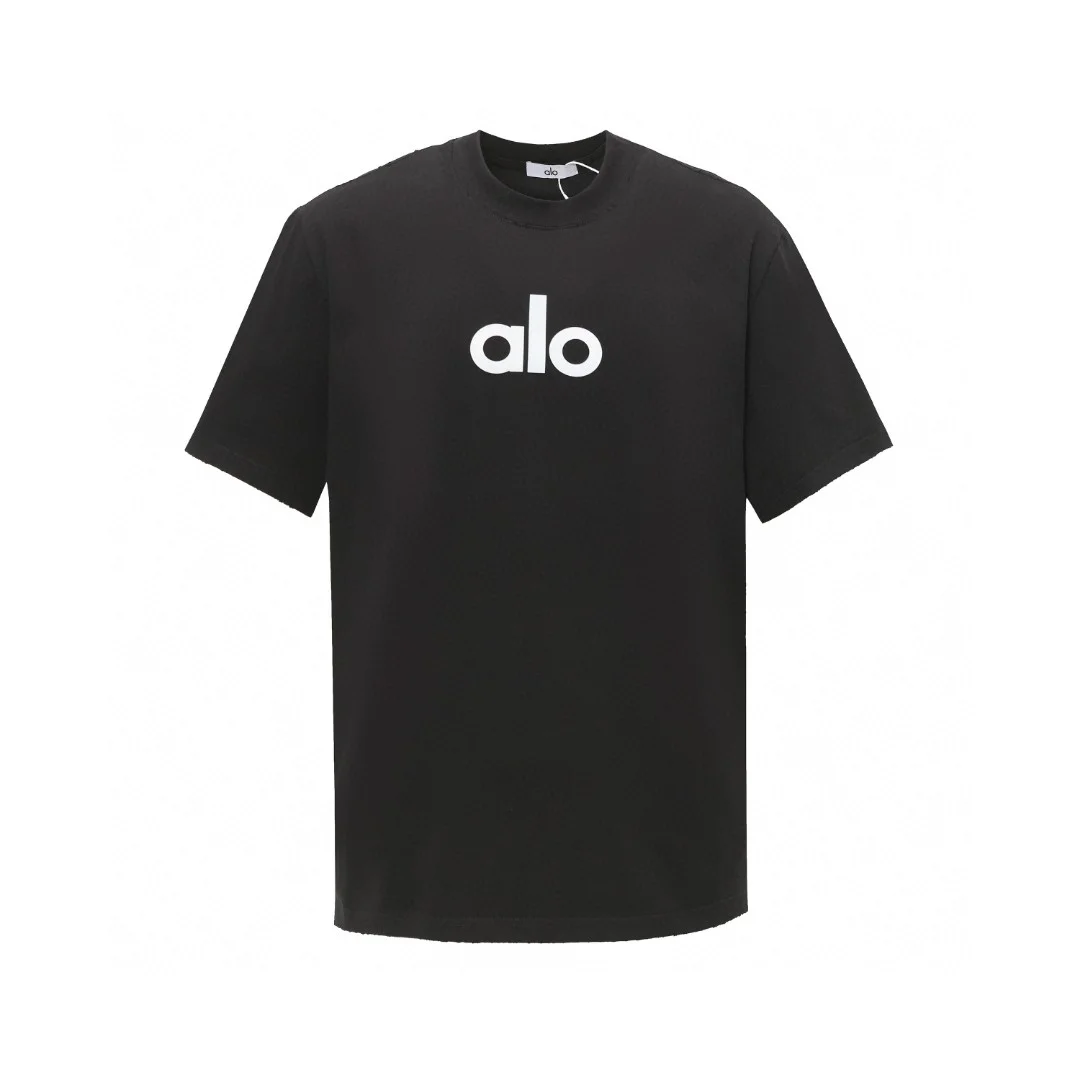 Alo Black Chest Logo Loose fit T-Shirt
