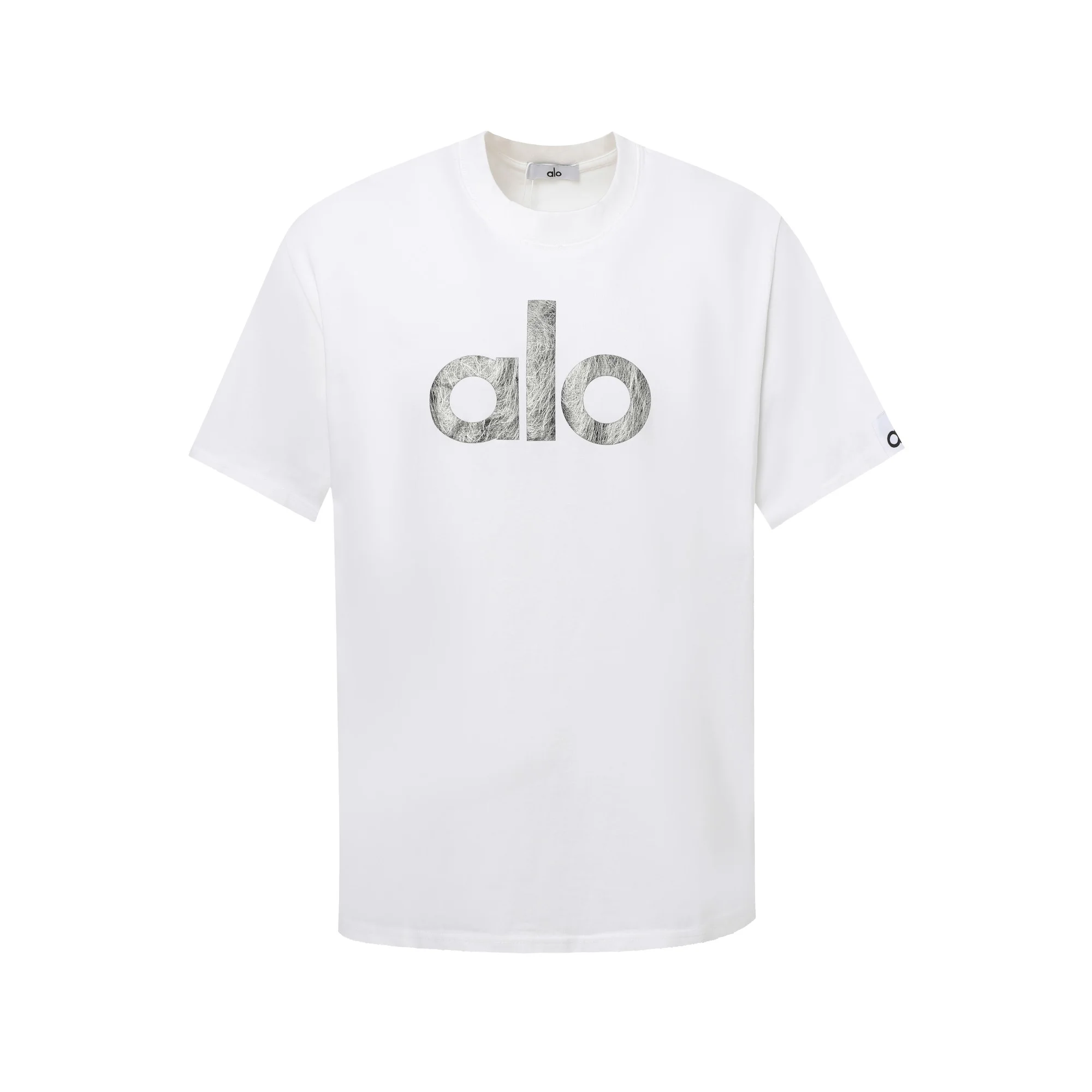 Alo 25ss White Logo Print Loose T-Shirt