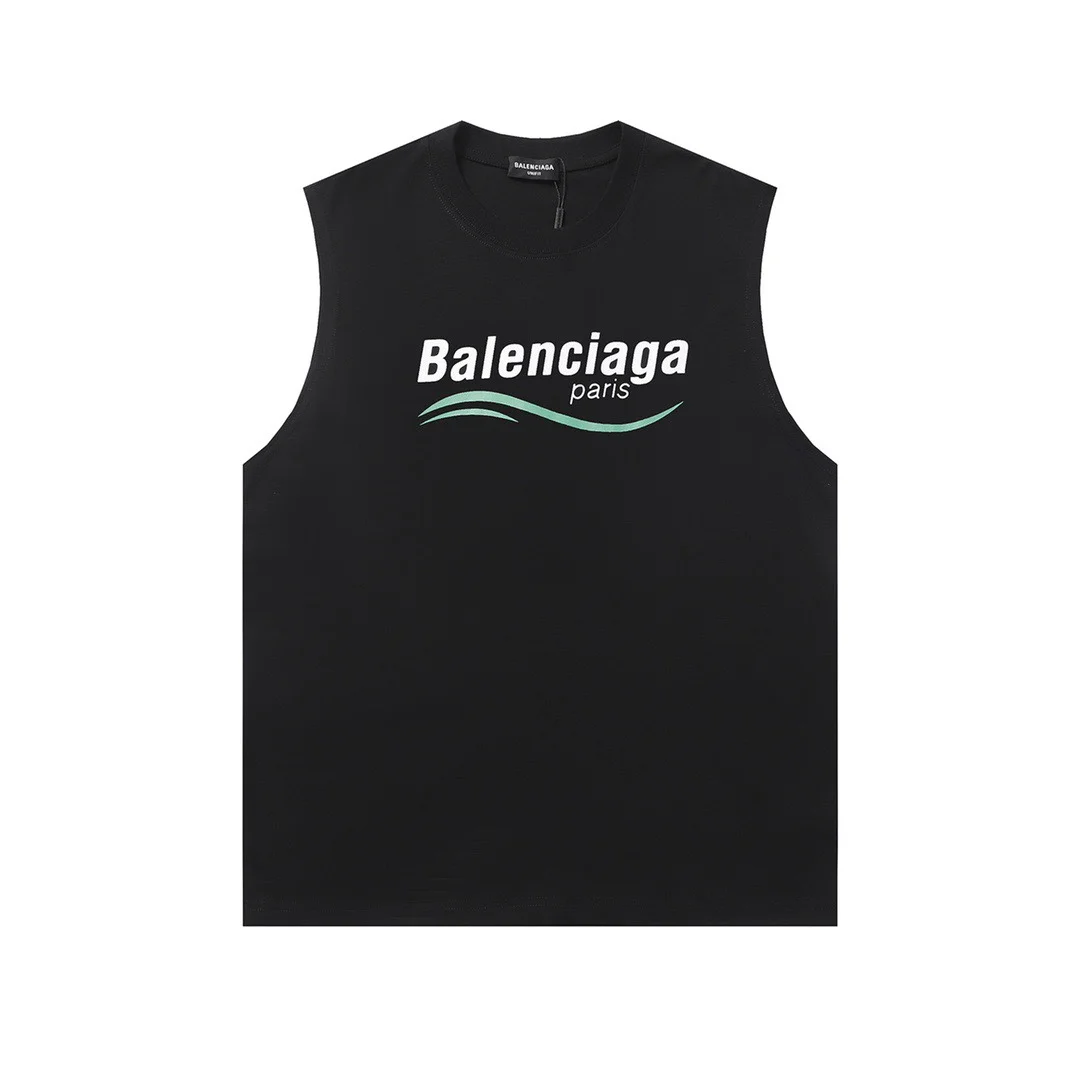 Balenciaga Black Sleeveless Logo Unisex Tank