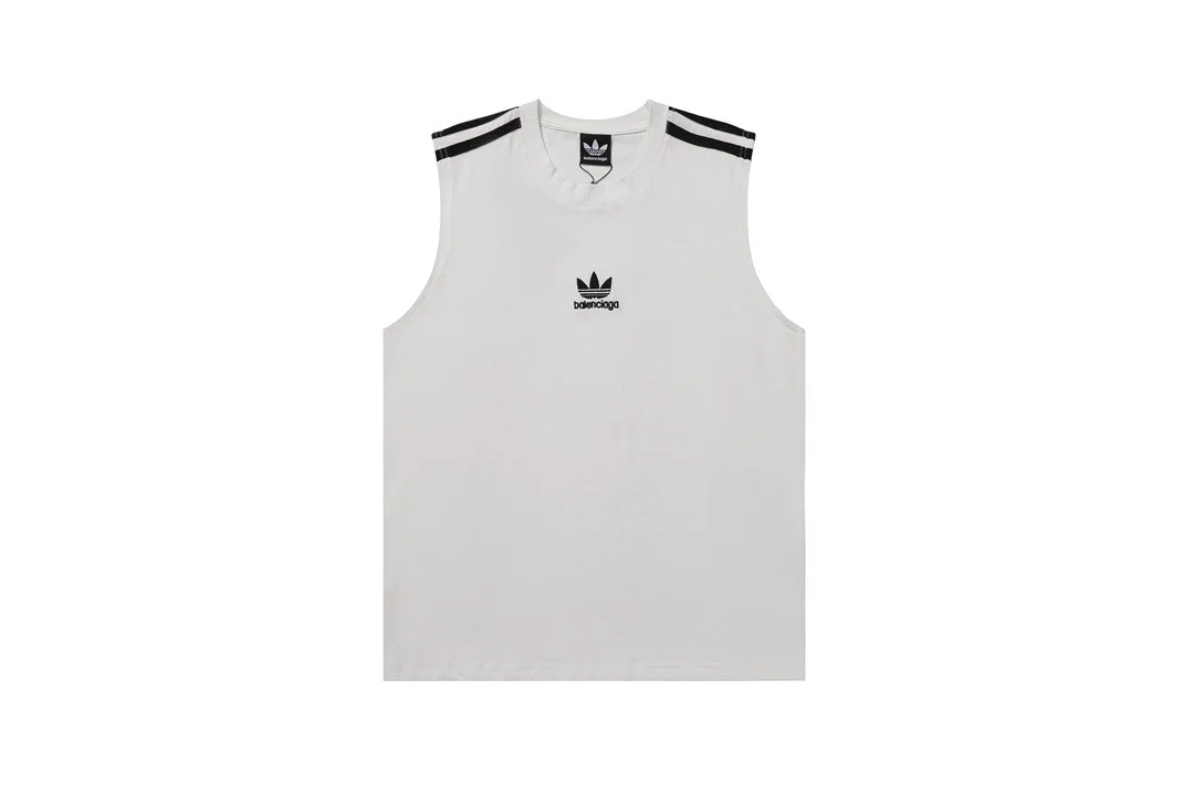 Balenciaga x Adidas White Sleeveless Logo T-Shirt