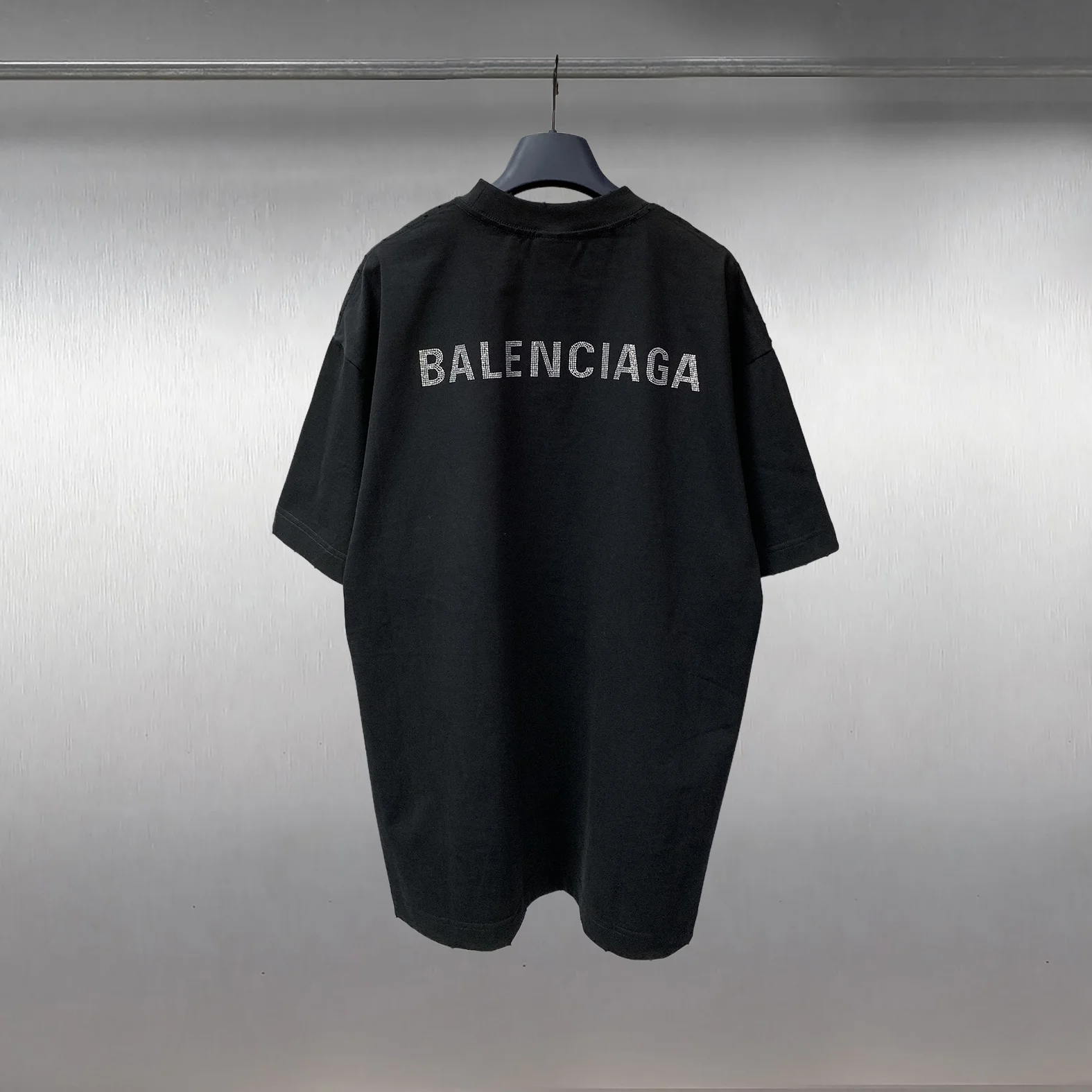 Balenciaga Black Logo Distressed Unisex T-Shirt
