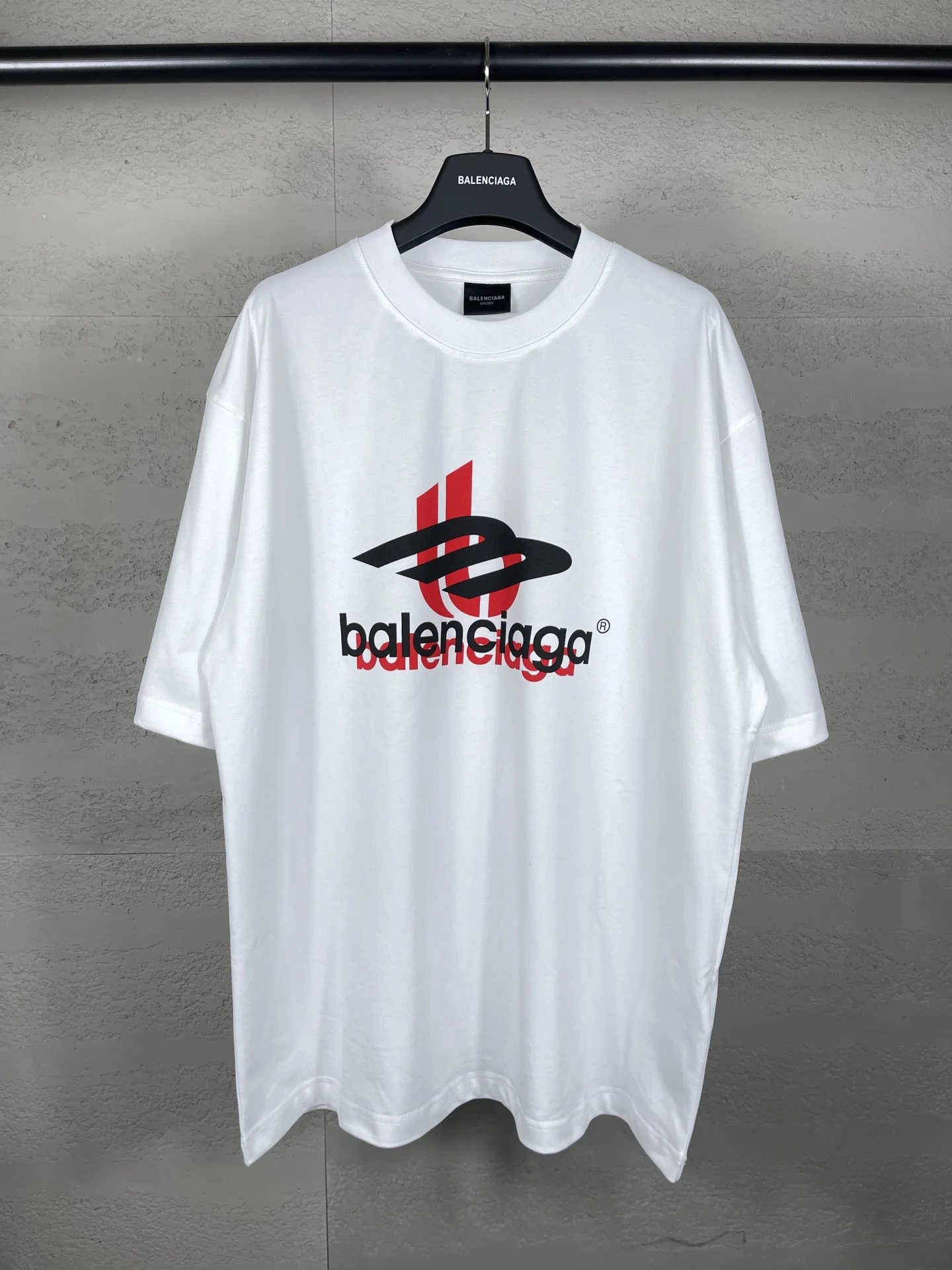 Balenciaga White Phantom Double Logo OS T-Shirt
