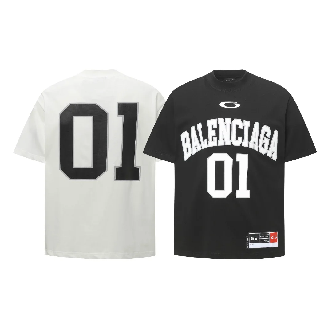 Balenciaga 25FW 01 Basketball Oversize T-Shirt (Black/White)