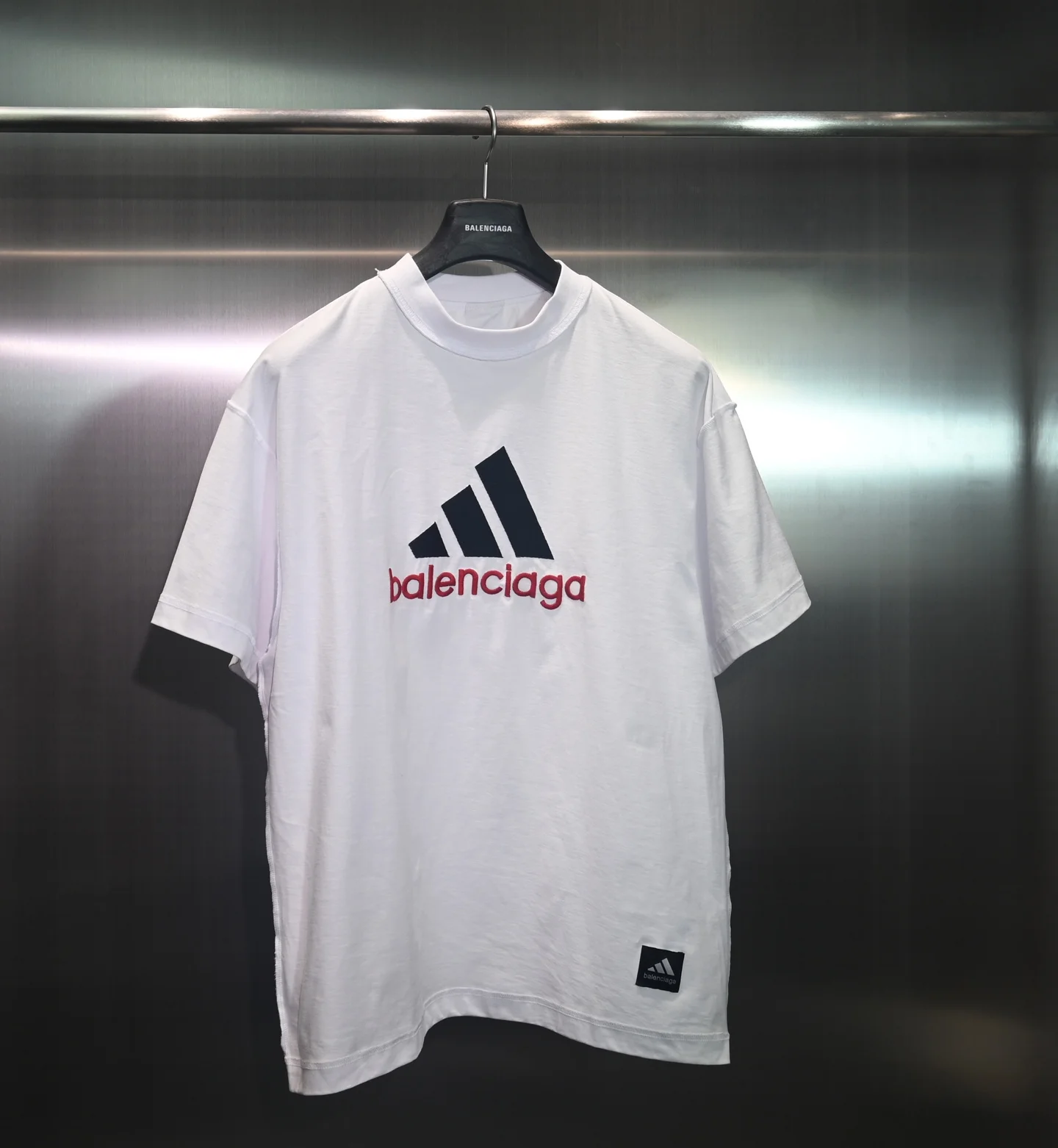 Balenciaga x Adidas Logo White Reversible T-Shirt