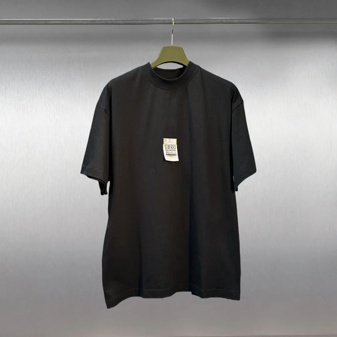 Balenciaga Black 520 Airport Tag Oversize T-Shirt