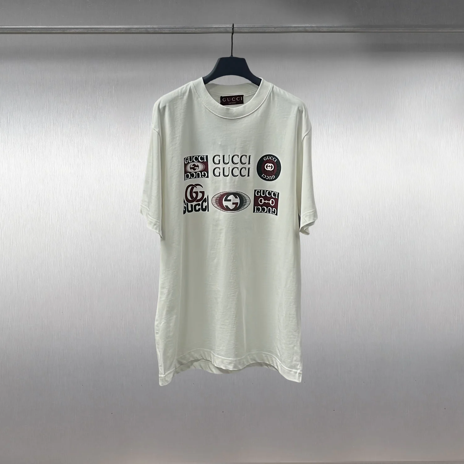 Gucci 25ss White Printed OS Crew-Neck T-Shirt
