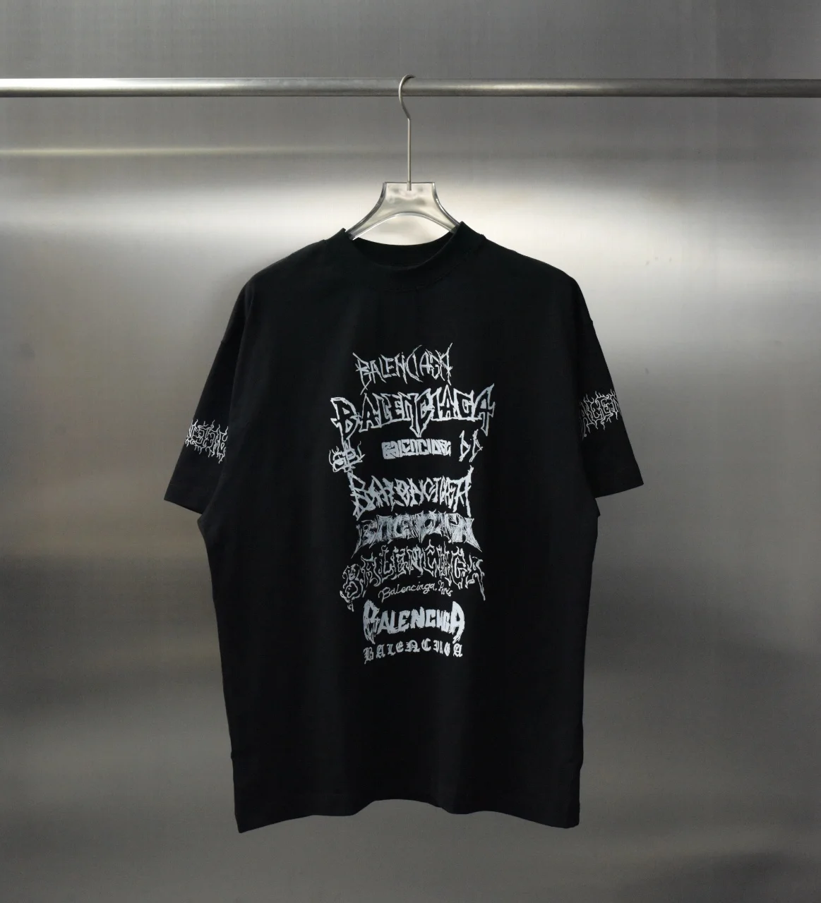 Balenciaga Black 25ss Print Loose fit T-Shirt