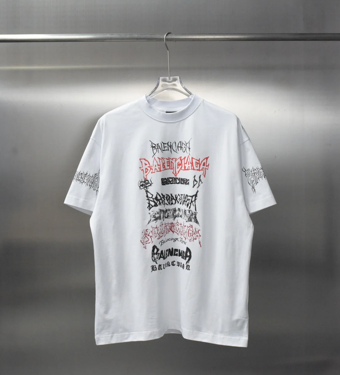 Balenciaga White Graphic Loose fit SS T-Shirt