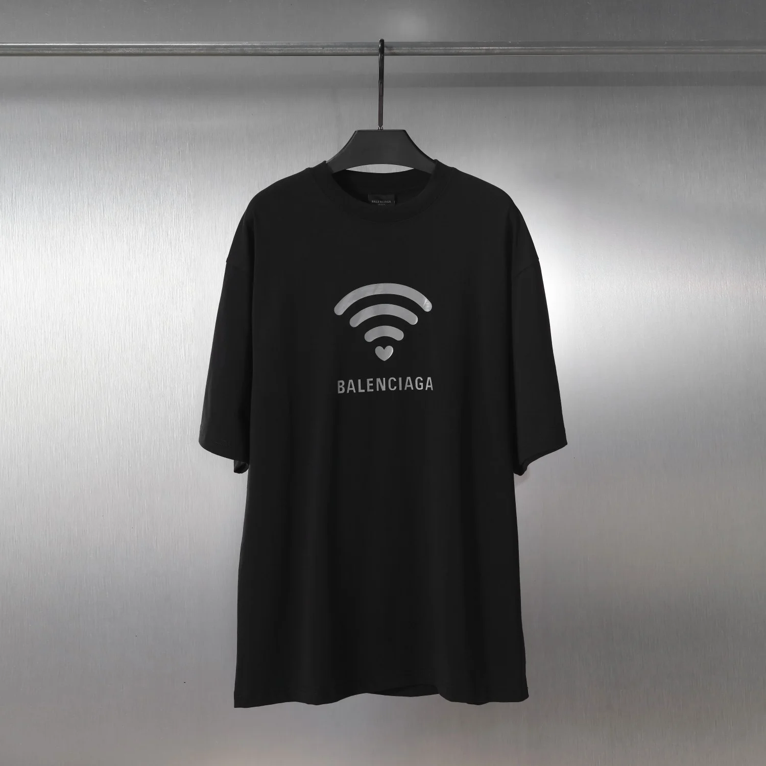 Balenciaga 520 Valentine WiFi Print Black T-Shirt