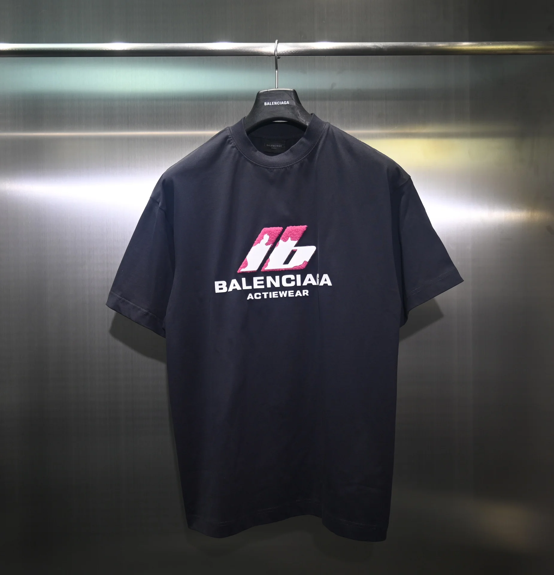Balenciaga 2025 Black Loose fit Double-Yarn T-Shirt
