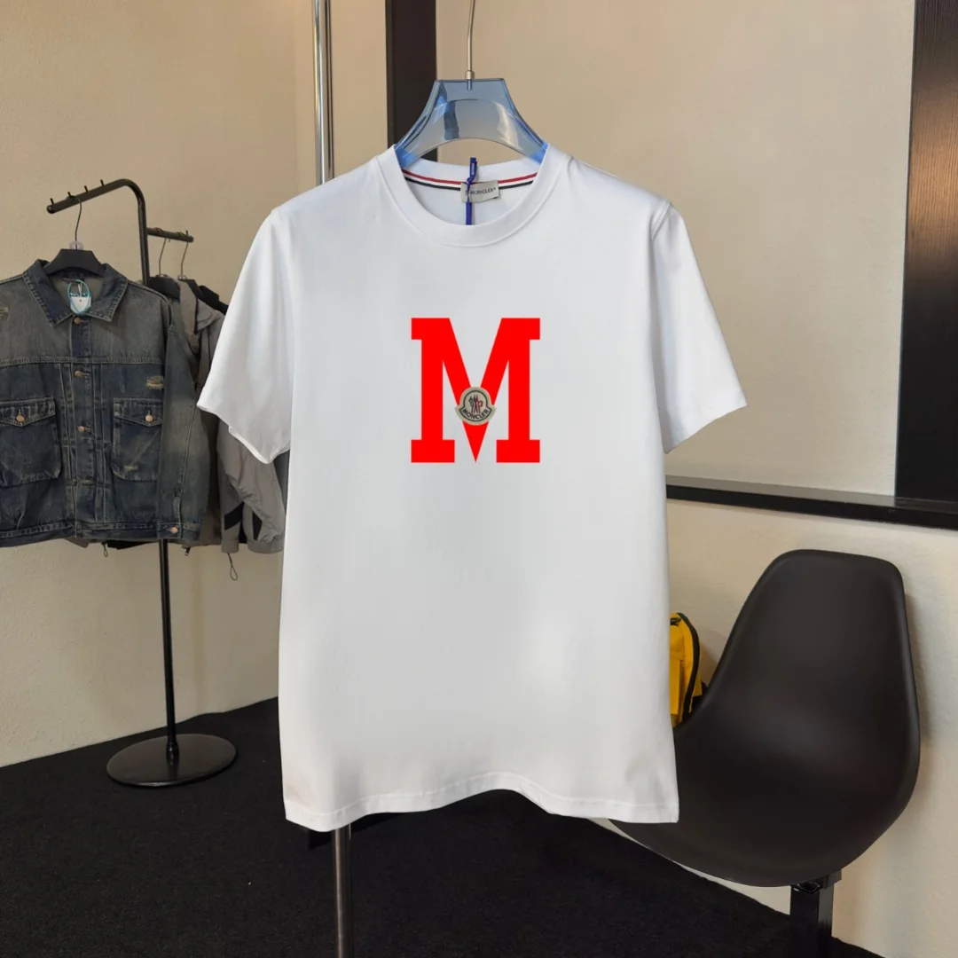 Moncler 2025 White Crewneck T-Shirt, NFC & Embroidery