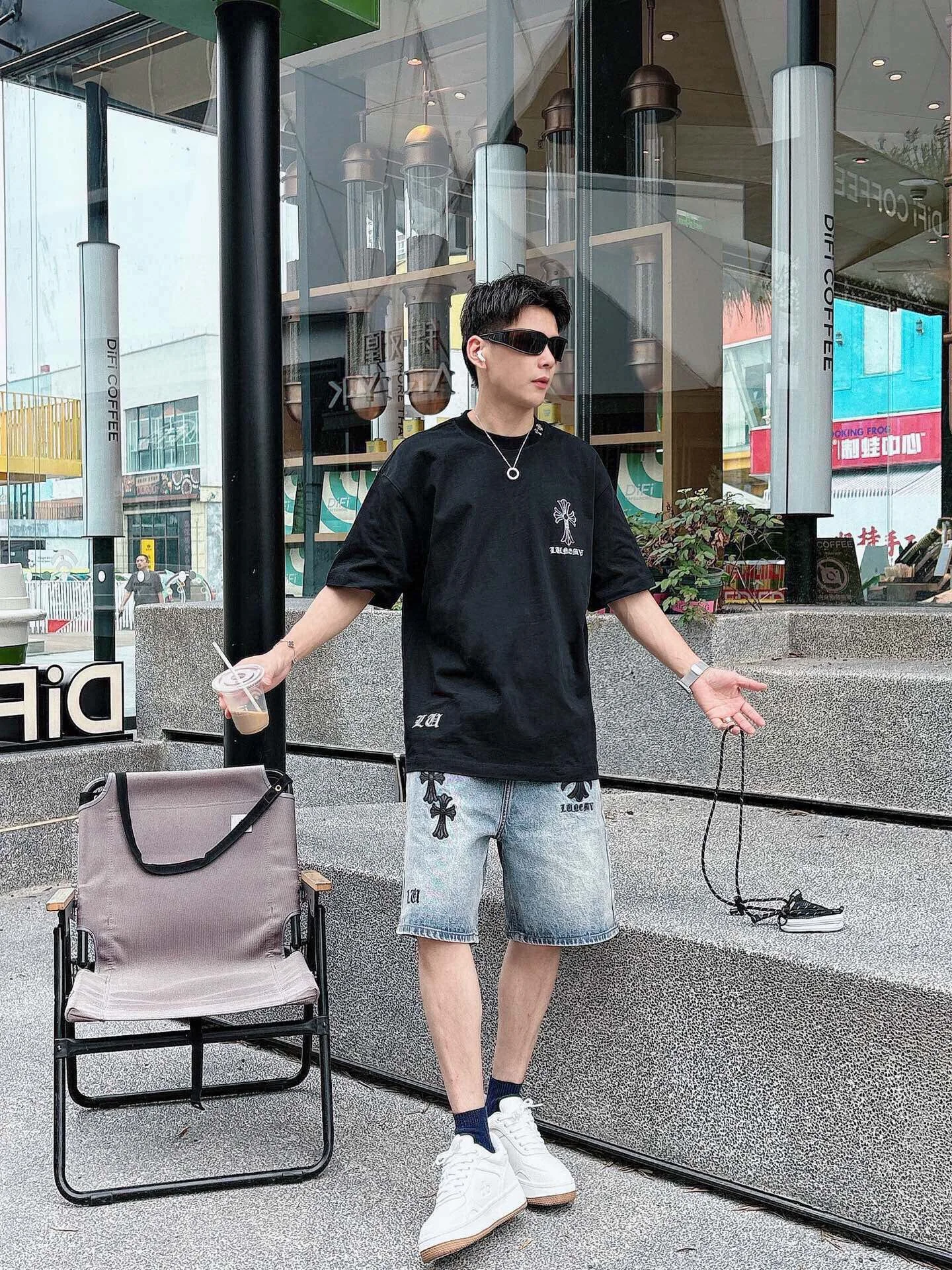 Chrome Hearts Black SS Embroidered Logo T-Shirt