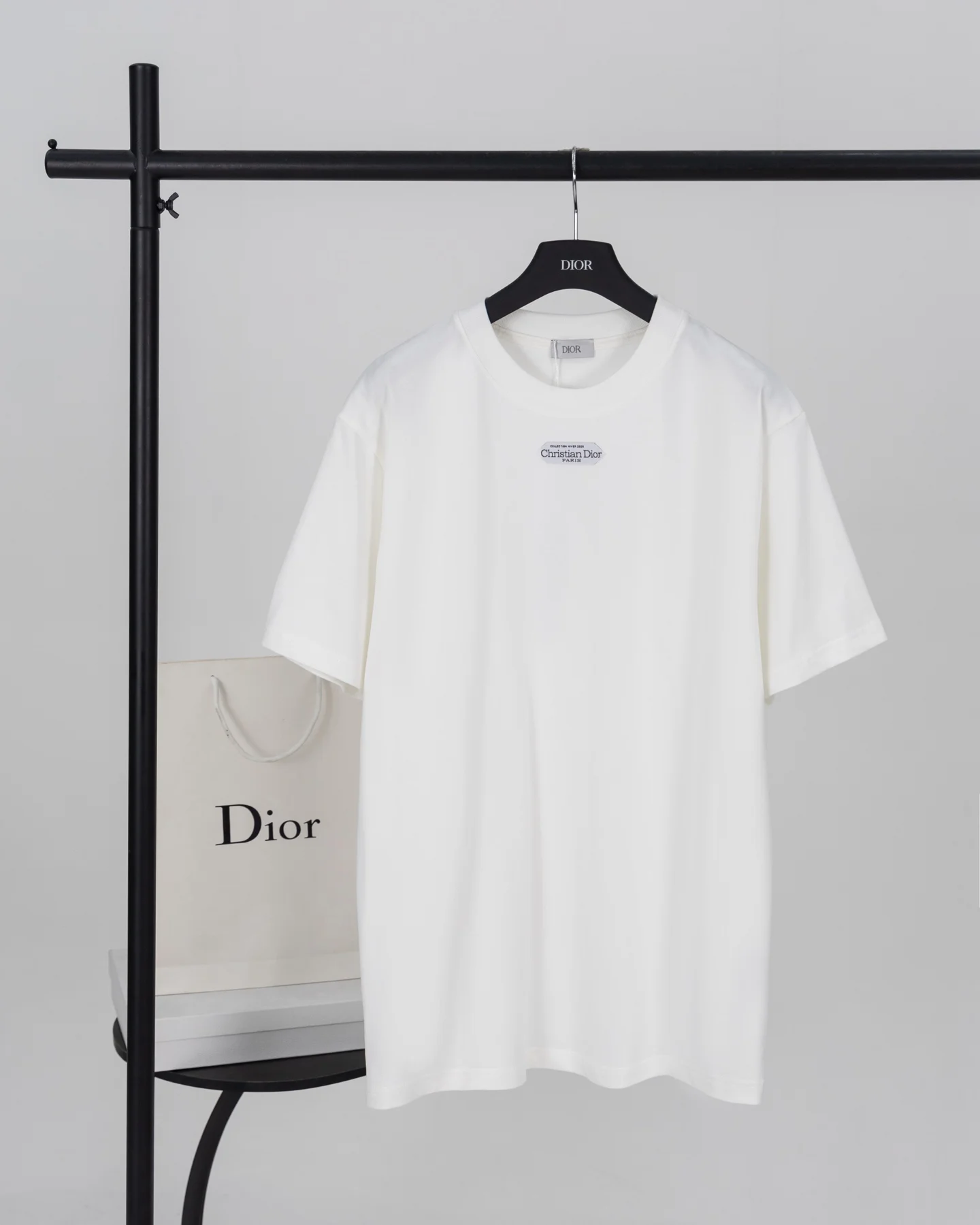 Dior White Paris Logo T-Shirt