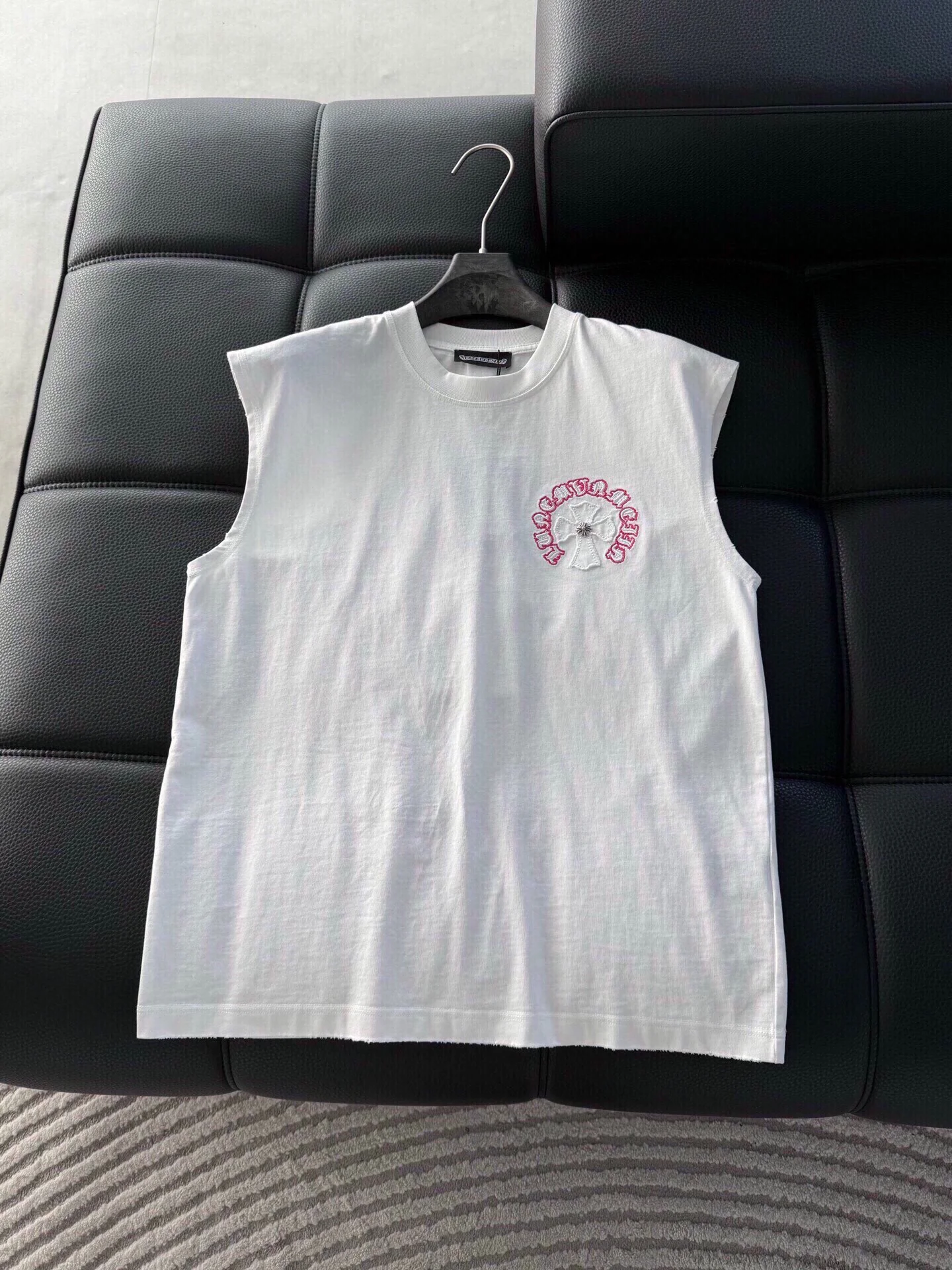 Chrome Hearts White Embroidered Logo SS T-Shirt