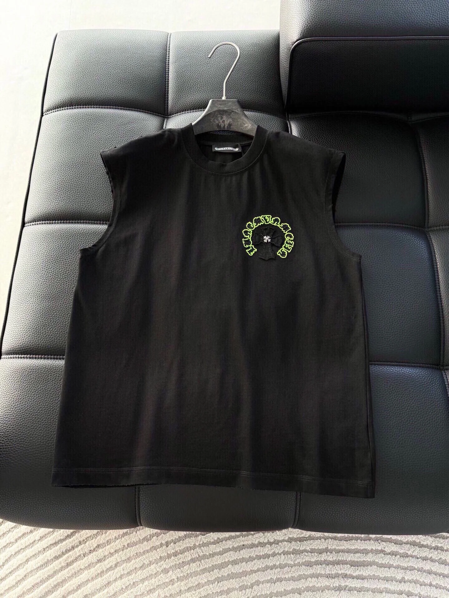 Chrome Hearts Black Logo-Embroidered Tank T-Shirt