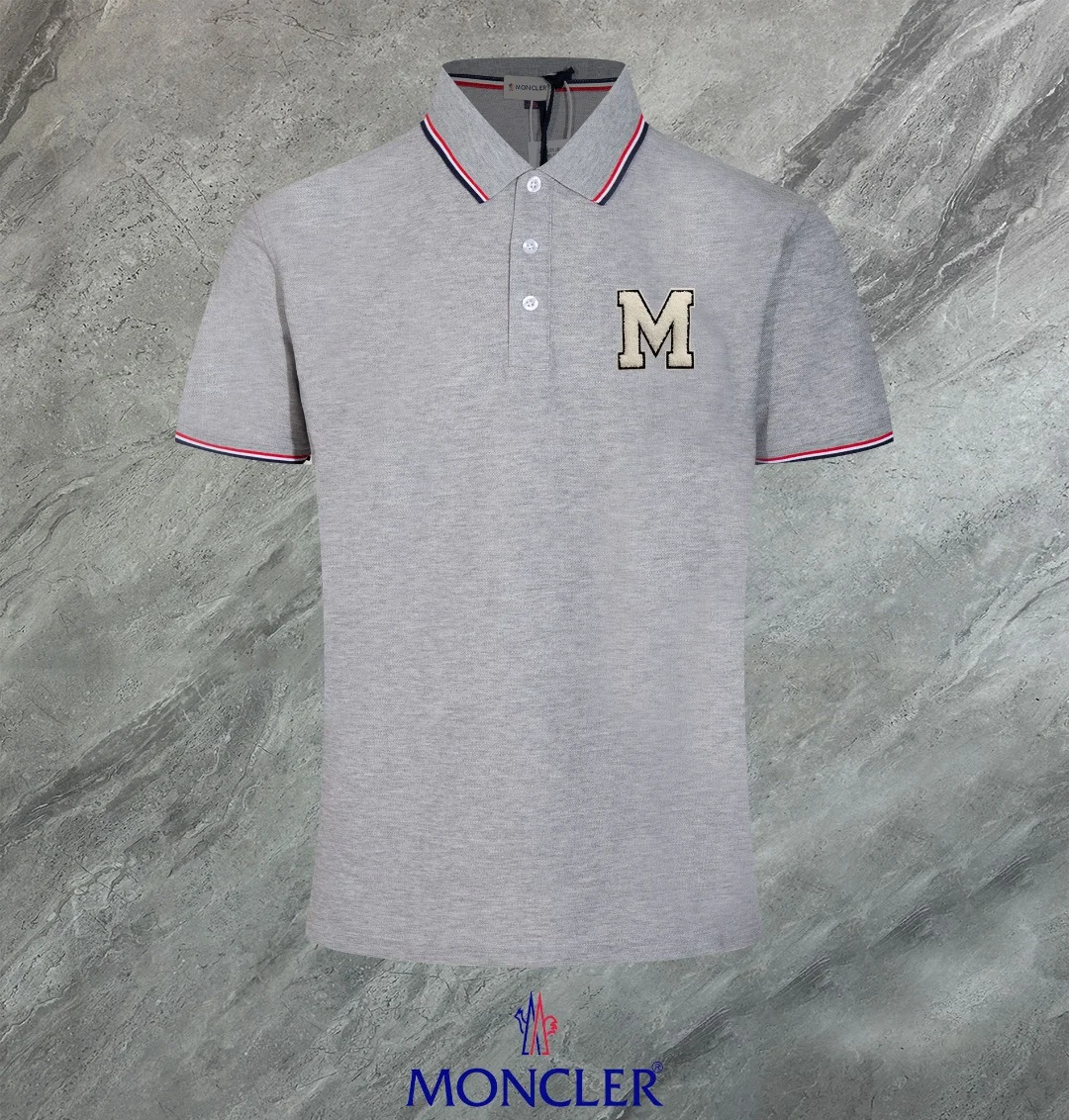 Moncler 2024 Grey Polo (Embr M, Breathable)