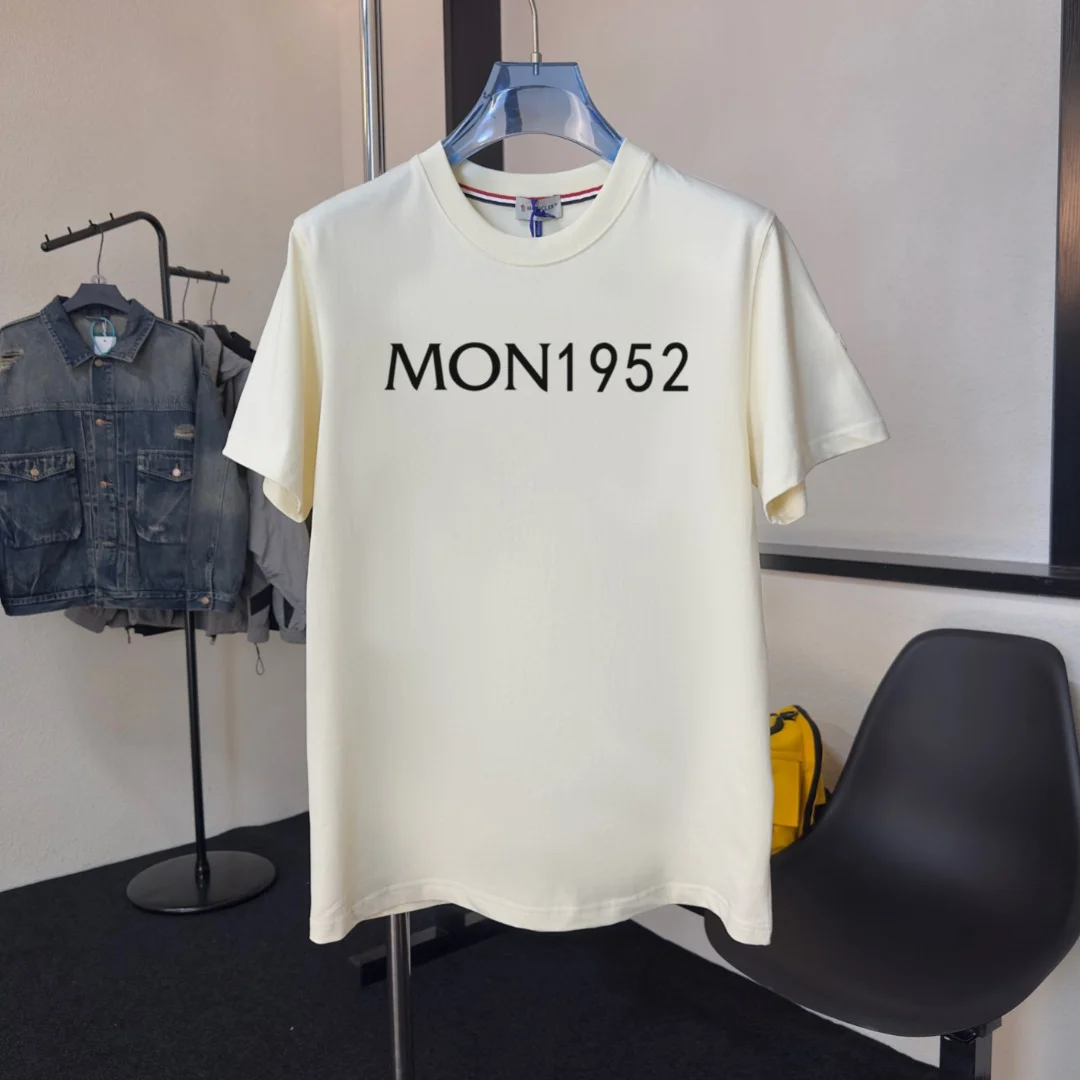 Moncler 2025 Apricot Crew Neck T-Shirt (NFC, Embroidered)