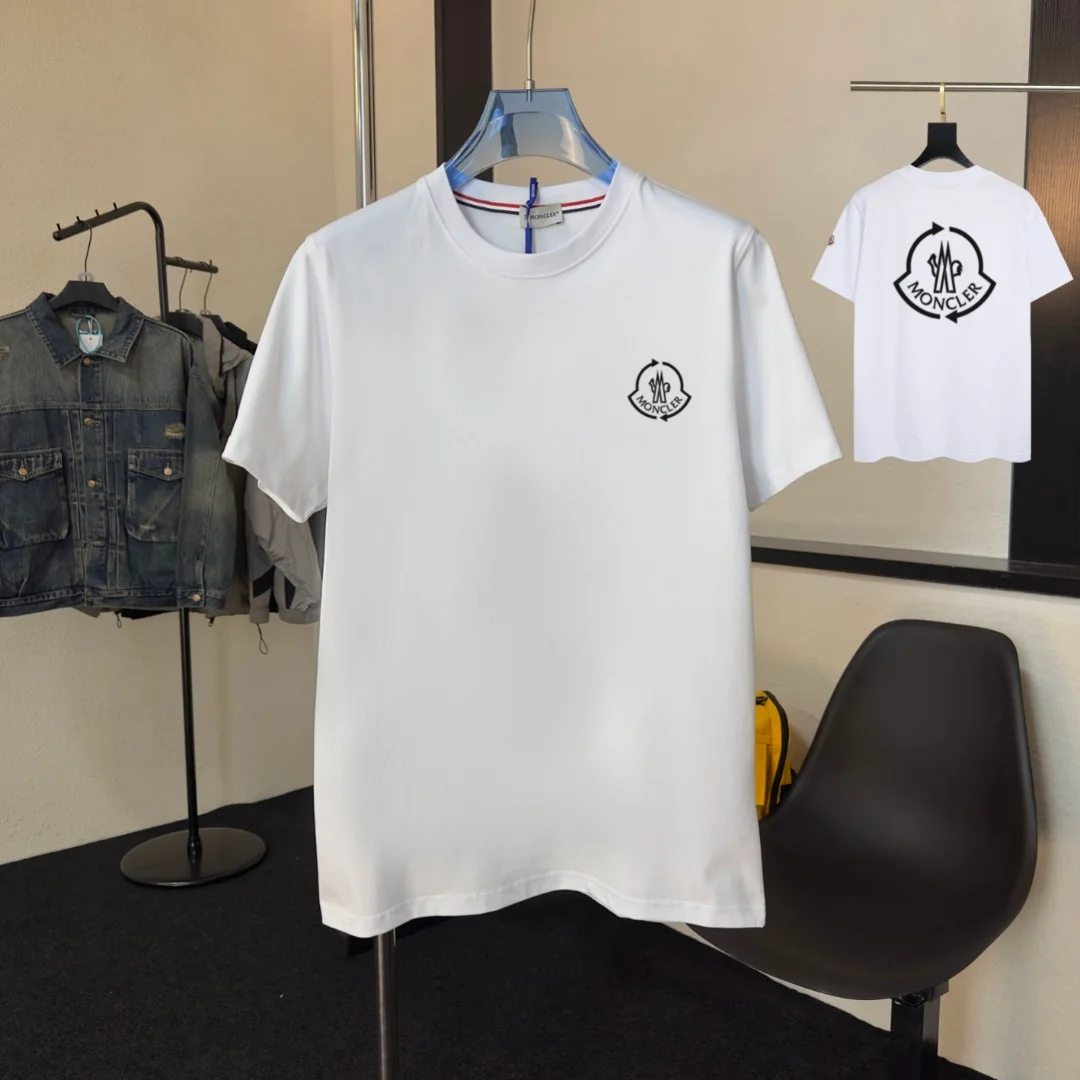 Moncler 2025 White Crewneck T-Shirt (NFC, Embroidered)