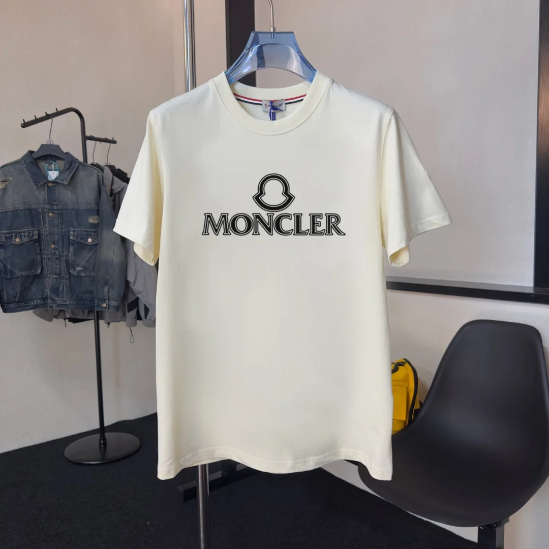Moncler 2025 White Crew Neck T-Shirt (NFC, Embroidery)