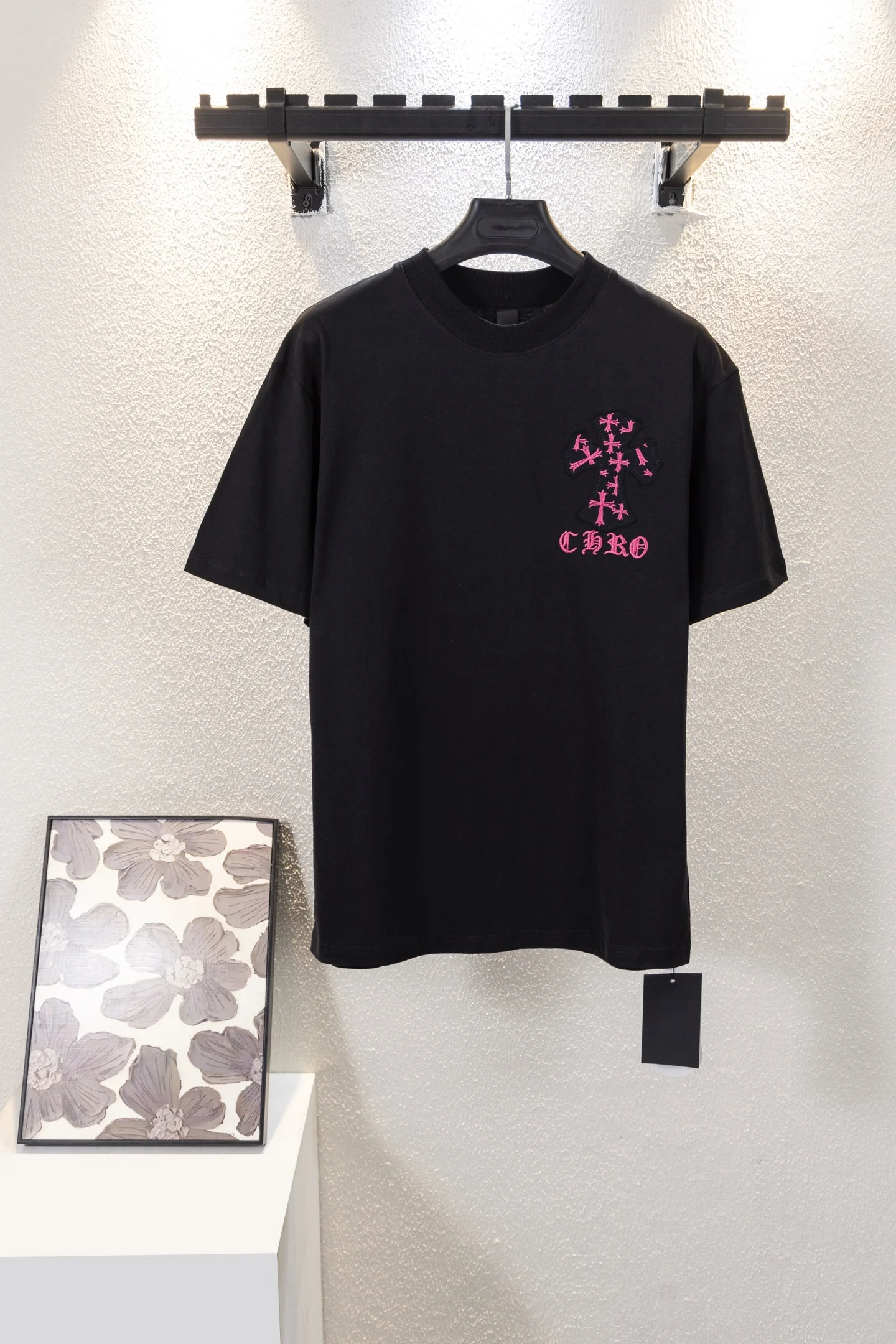 Chrome Hearts Black Cross Patch Embro T-Shirt