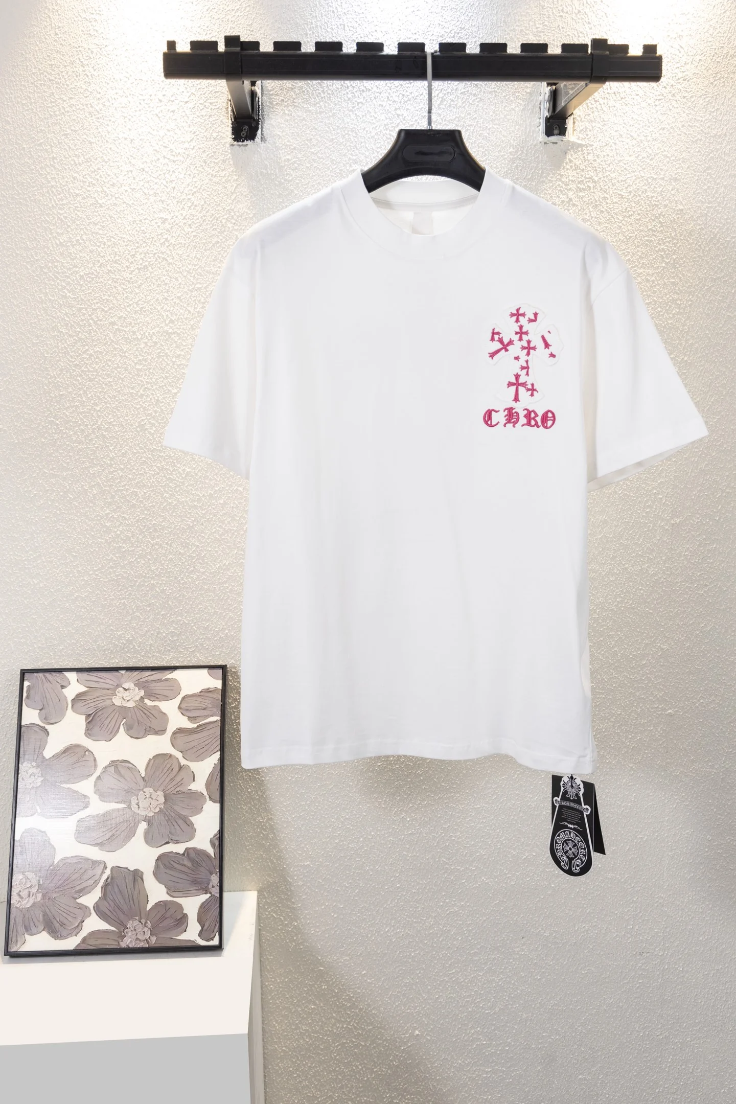 Chrome Hearts White Cross Patch Embroidered T-Shirt