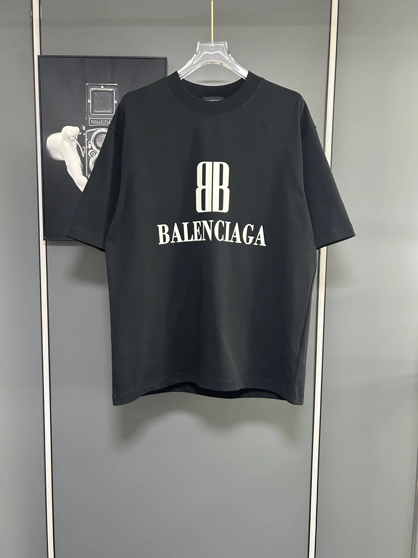 Balenciaga Black Loose 380g Logo T-Shirt