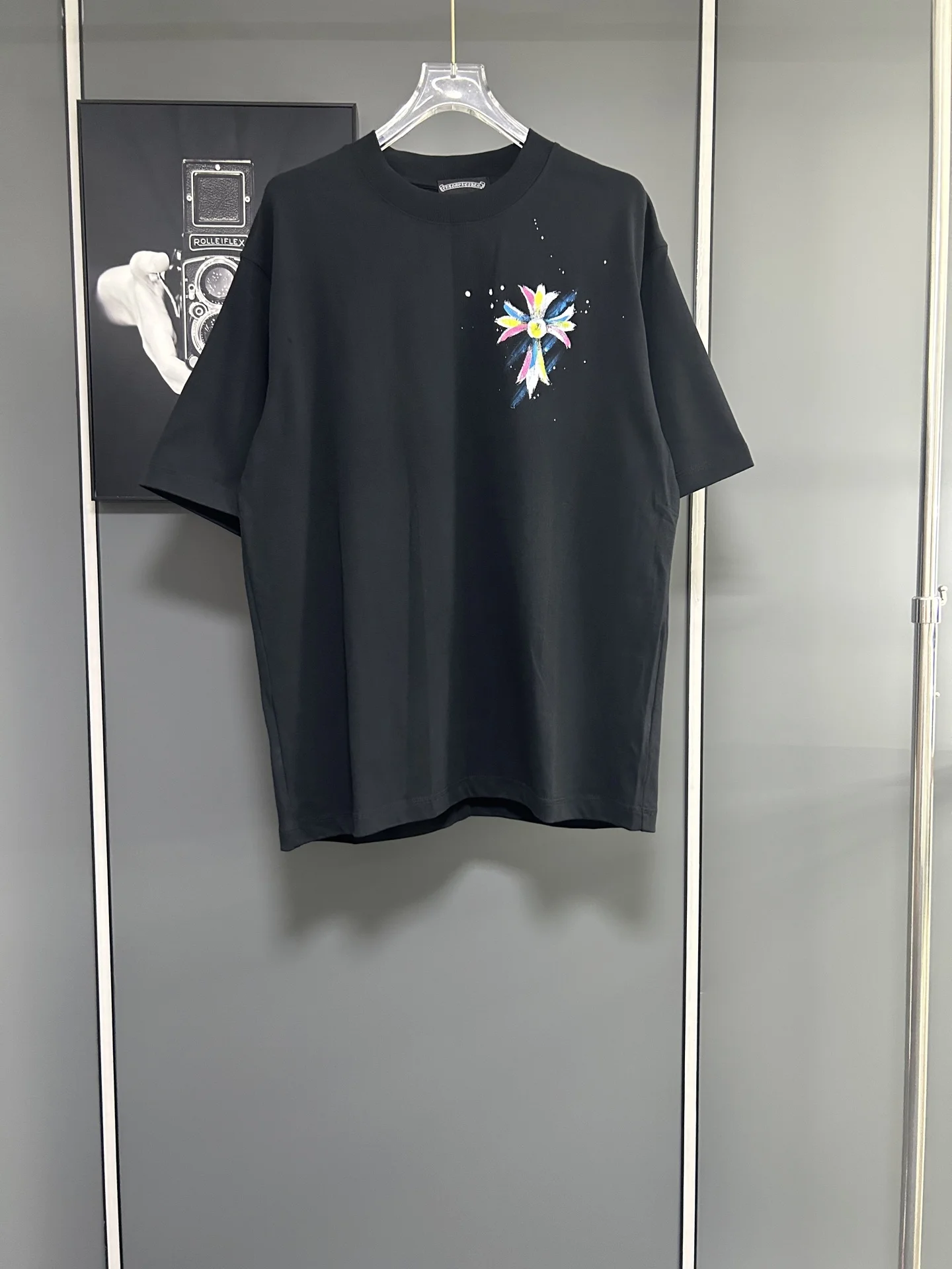 Chrome Hearts Black Loose 380g T-Shirt Colorful Print