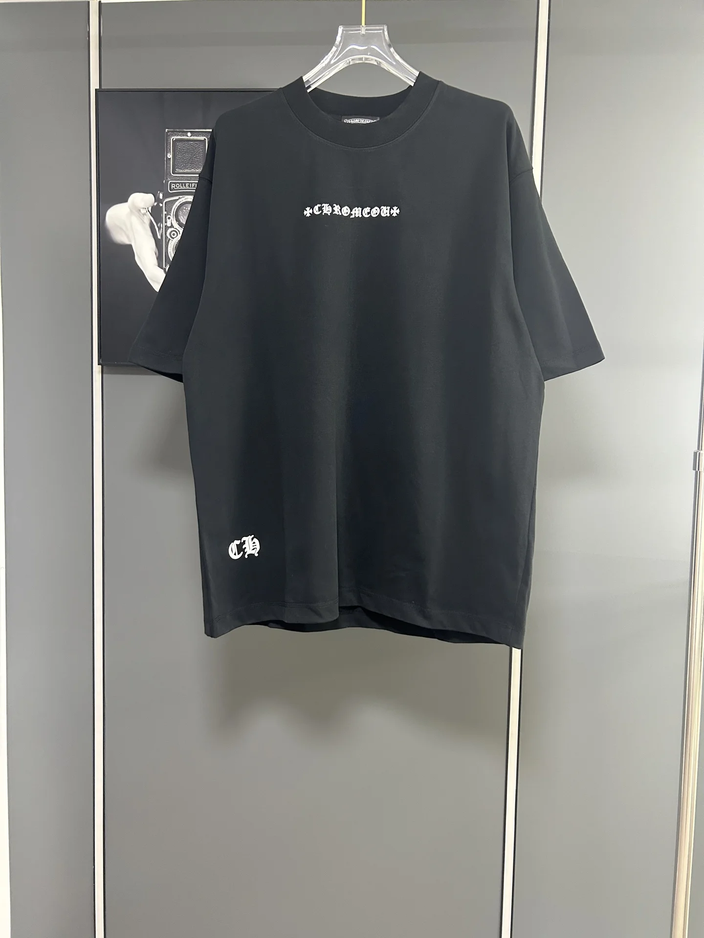 Chrome Hearts Black 380g Oversized Logo T-Shirt